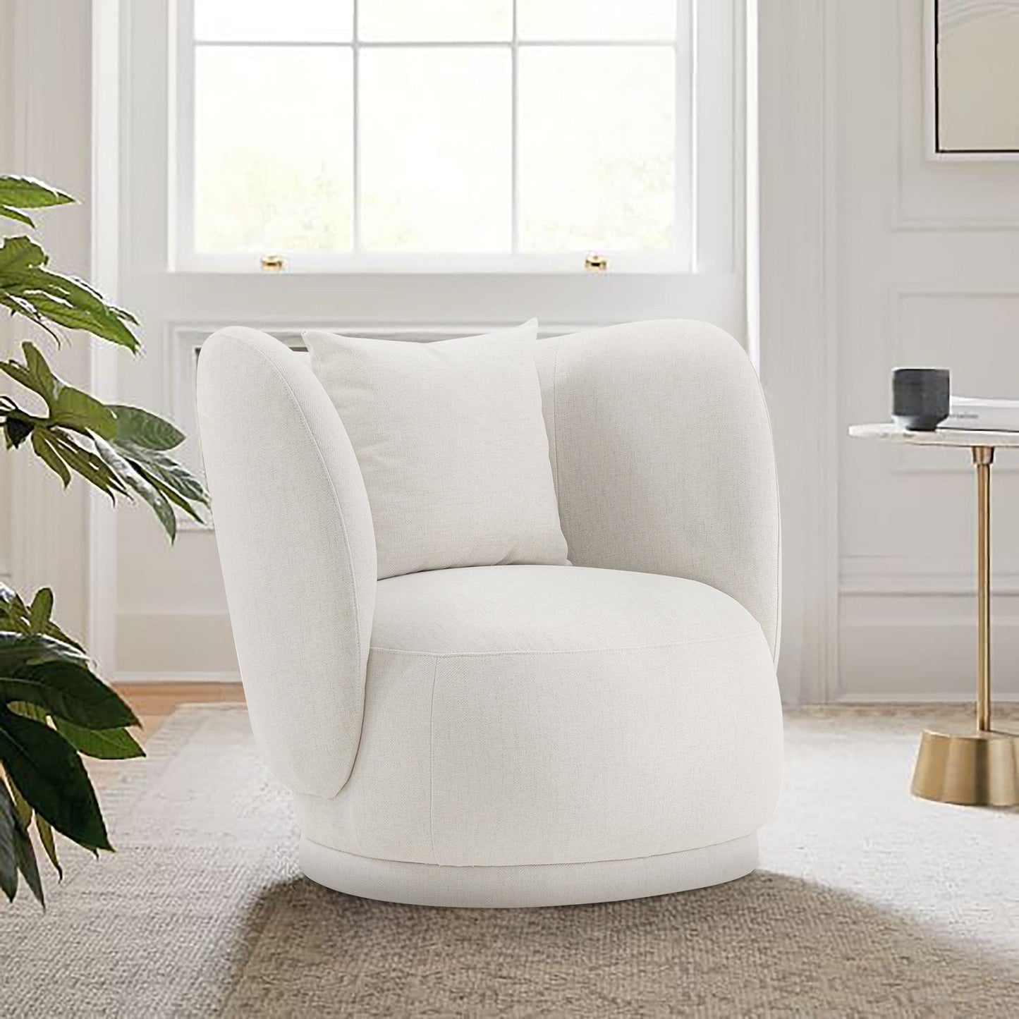 Siri Accent Chair in Cream - Ornate Home