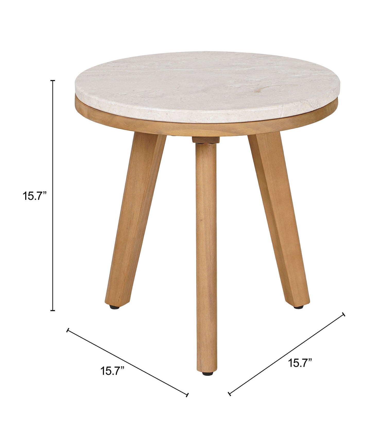 Siro Natural Outdoor Side Table - Ornate Home