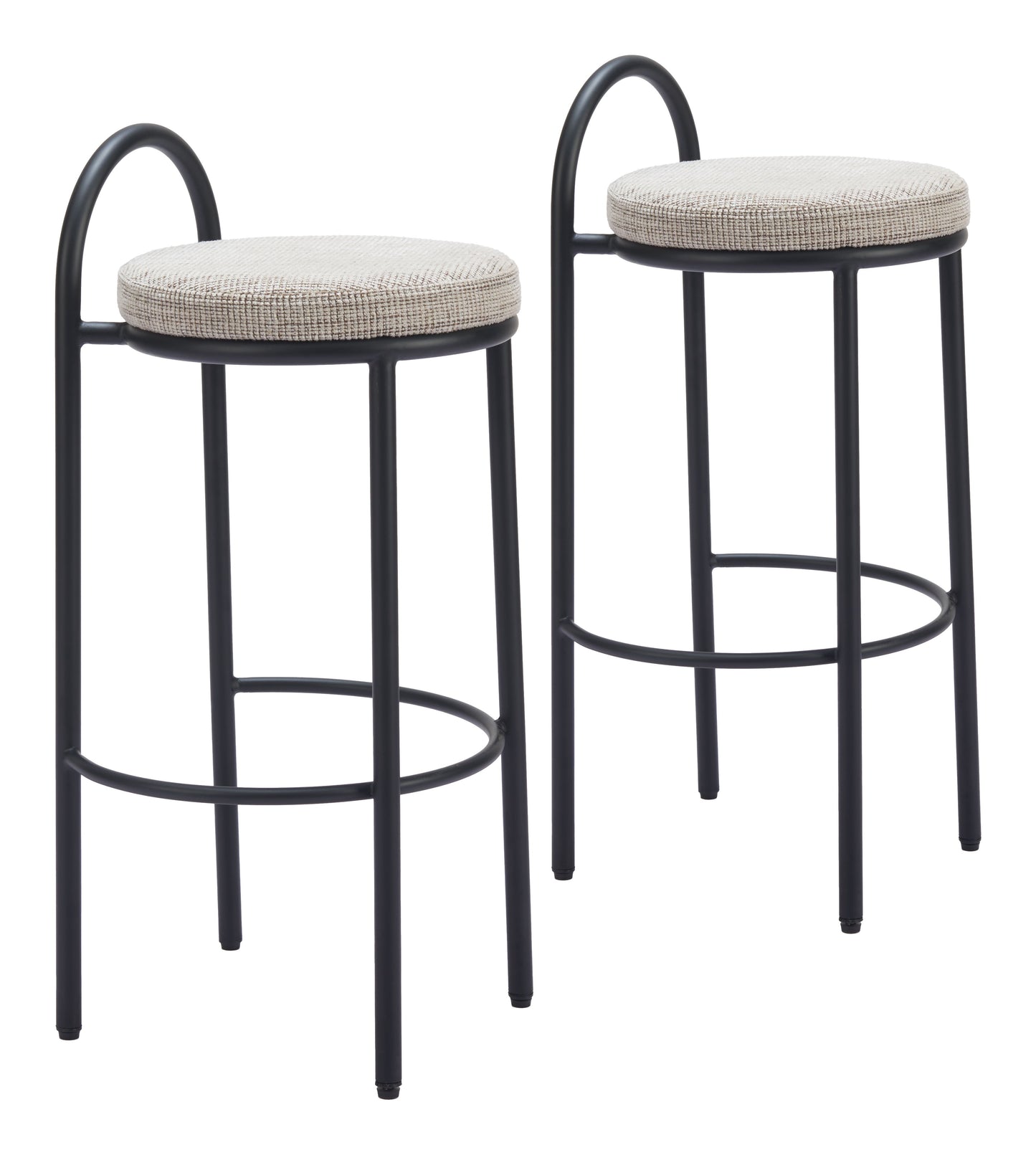 Sisal Beige Tweed Barstool (Set of 2) - Ornate Home