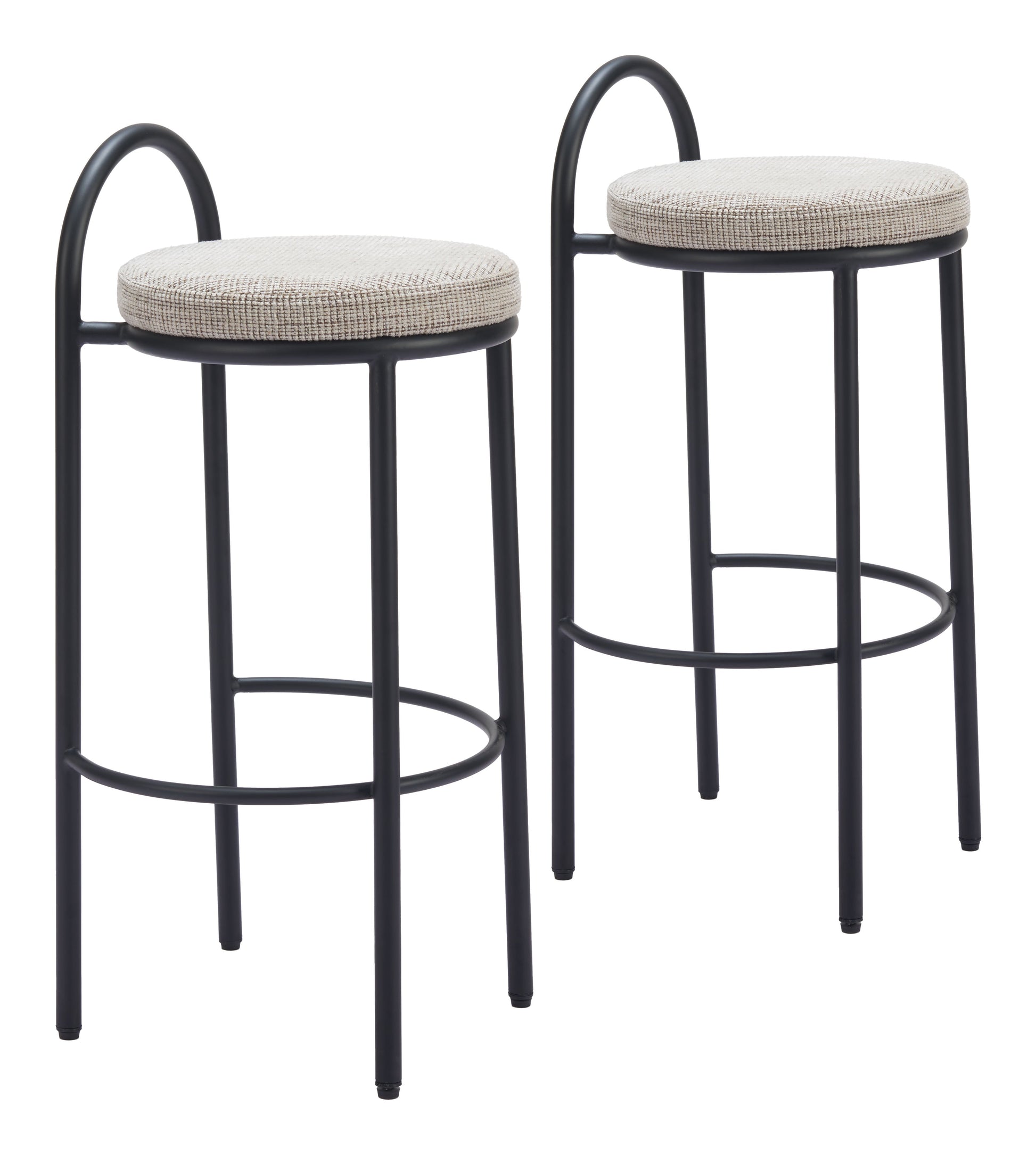 Sisal Beige Tweed Barstool (Set of 2) - Ornate Home