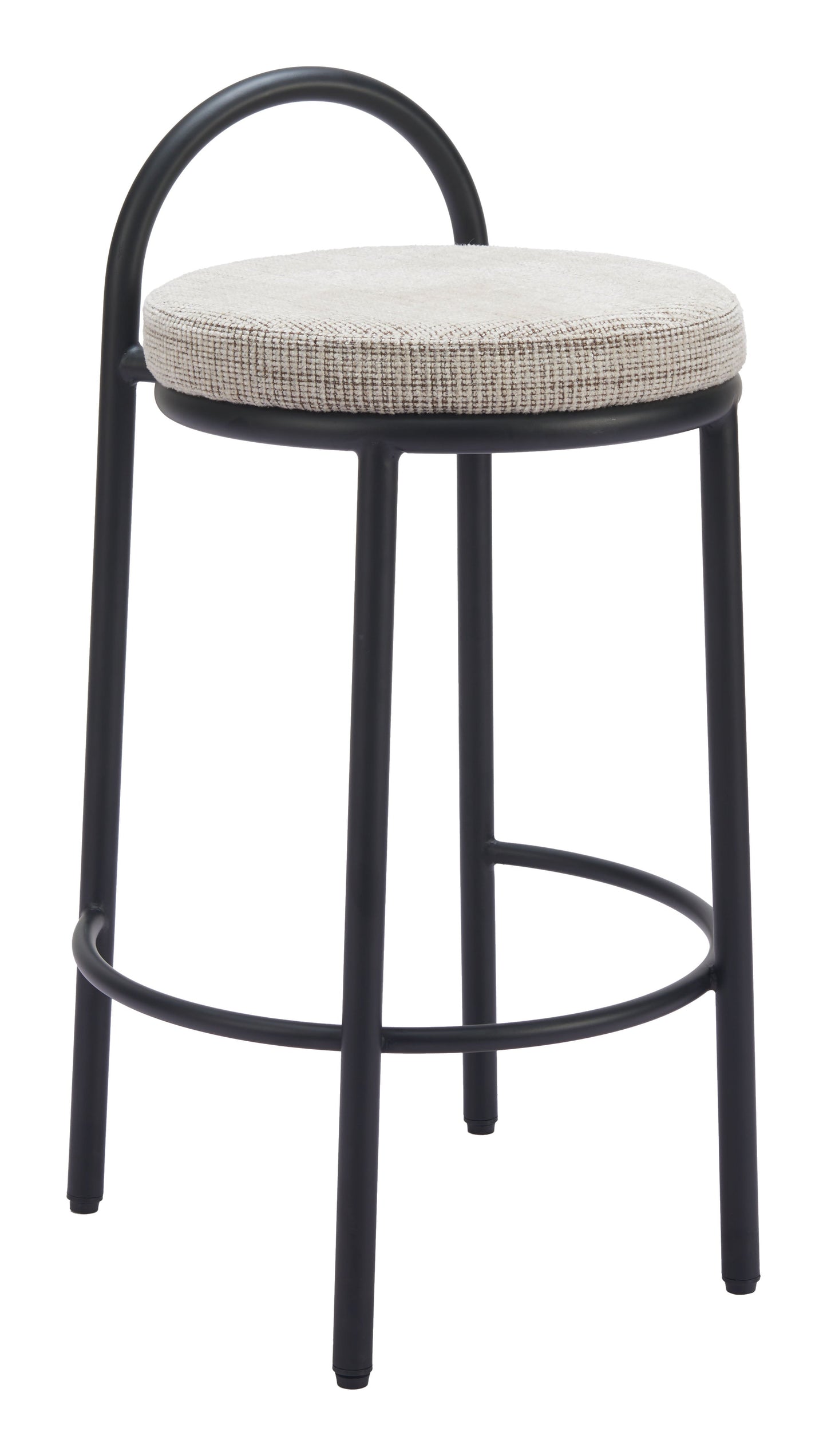 Sisal Beige Tweed Counter Stool (Set of 2) - Ornate Home