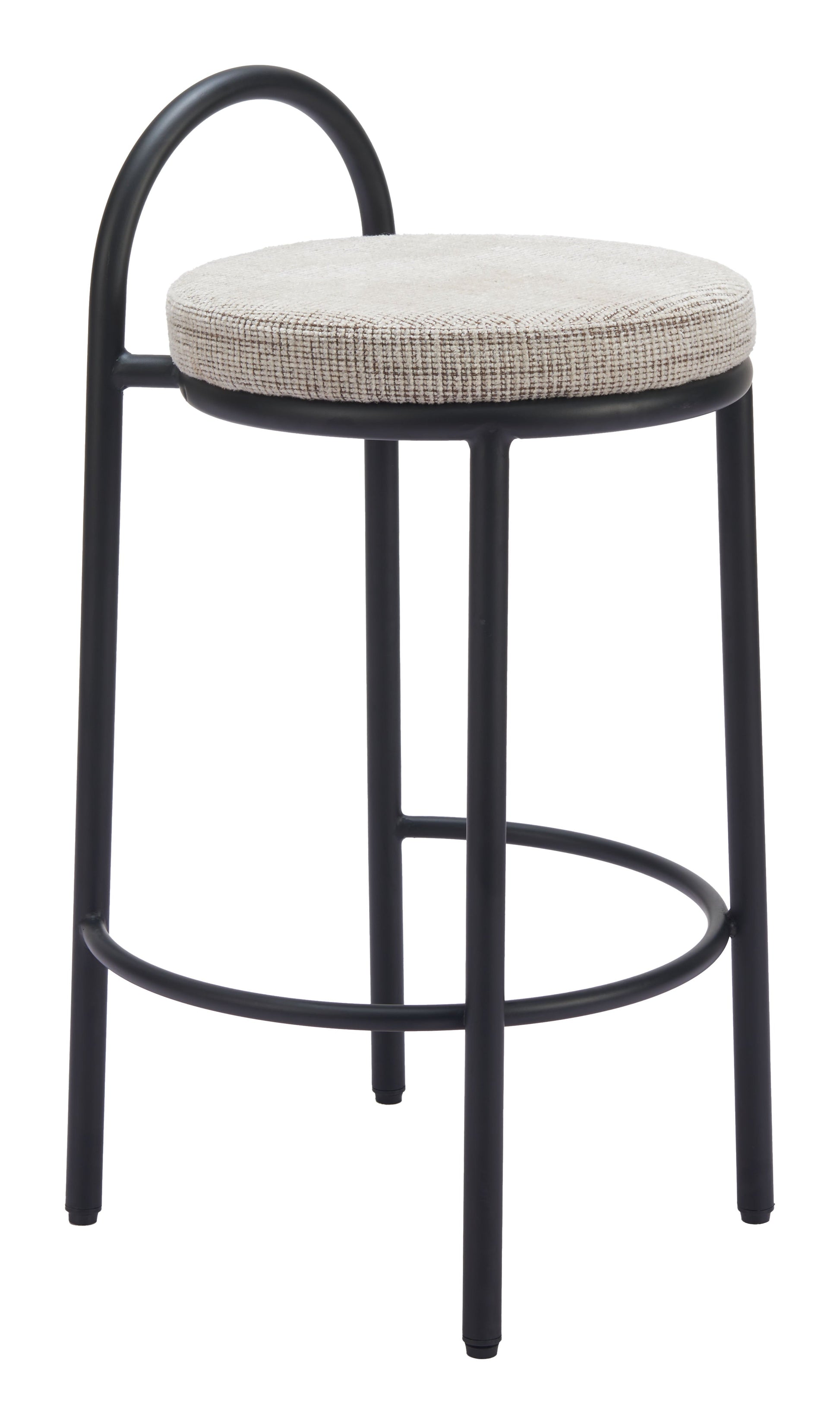 Sisal Beige Tweed Counter Stool (Set of 2) - Ornate Home