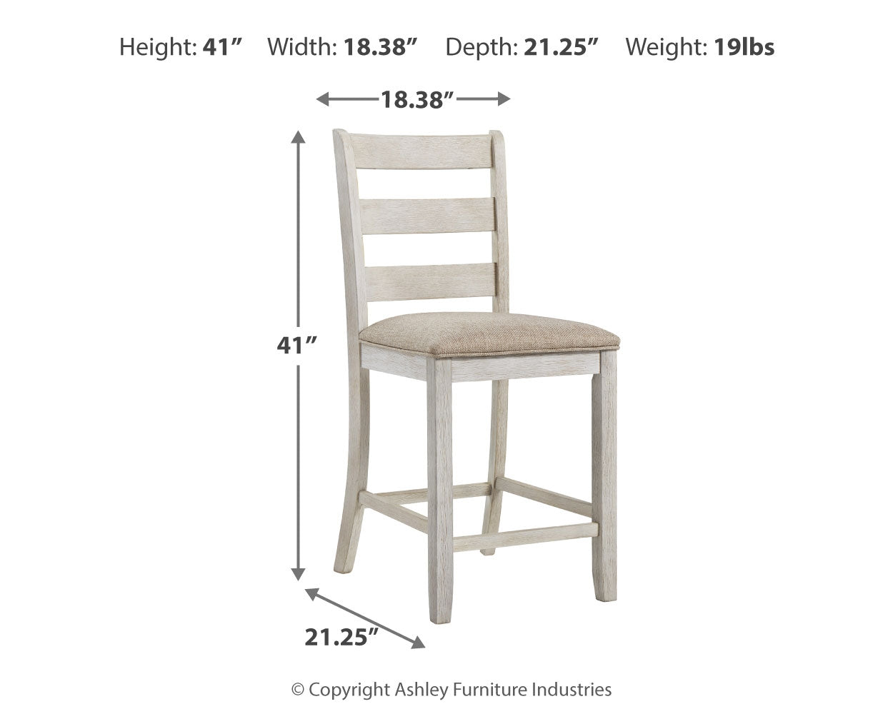 Skempton Two-tone Counter Height Dining Table and 6 Barstools- Viva Furn
