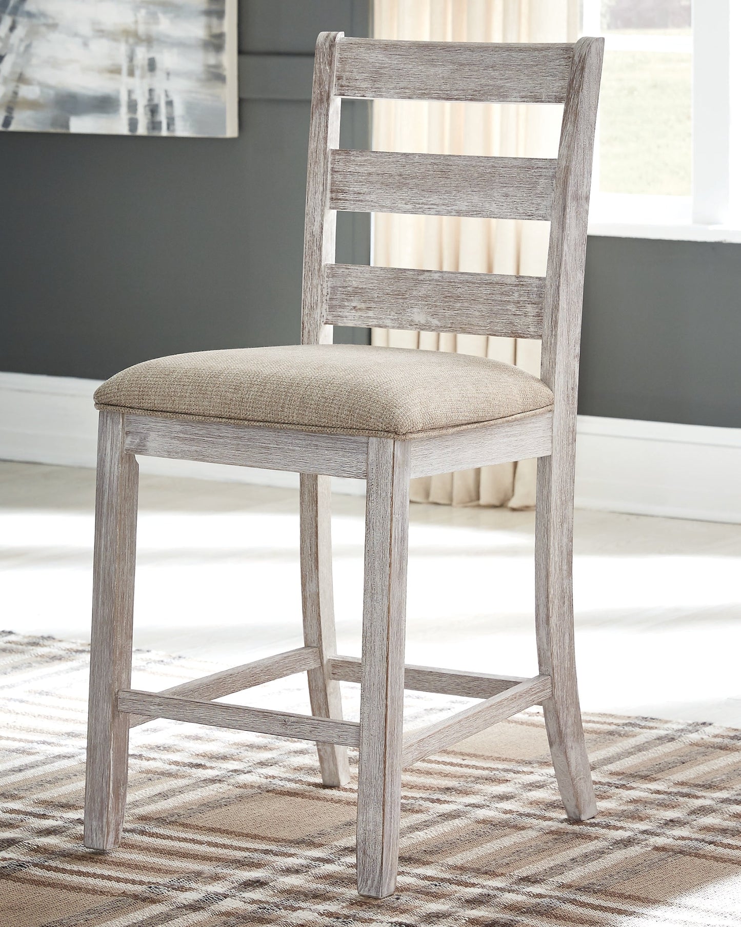 Skempton Two-tone Counter Height Dining Table and 6 Barstools- Viva Furn
