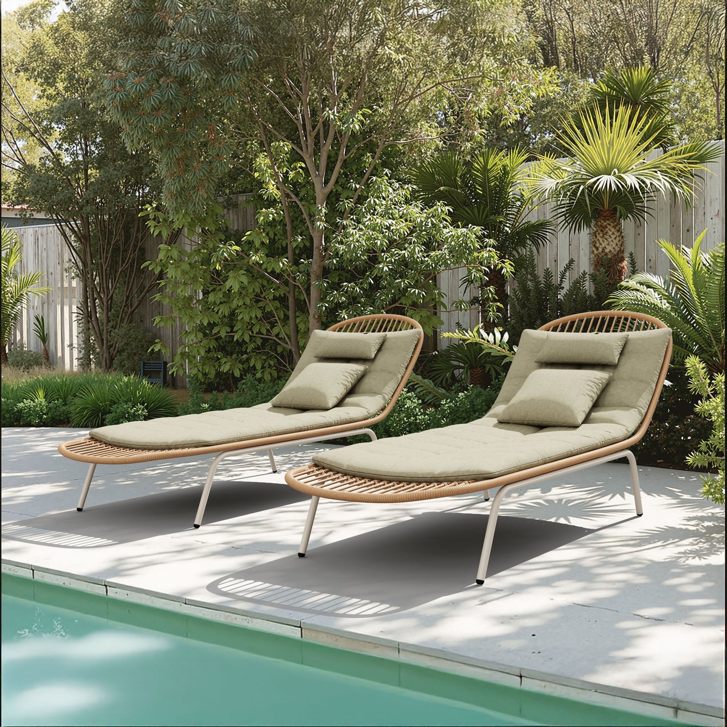 Skim Multicolor Outdoor Chaise Lounge - Ornate Home