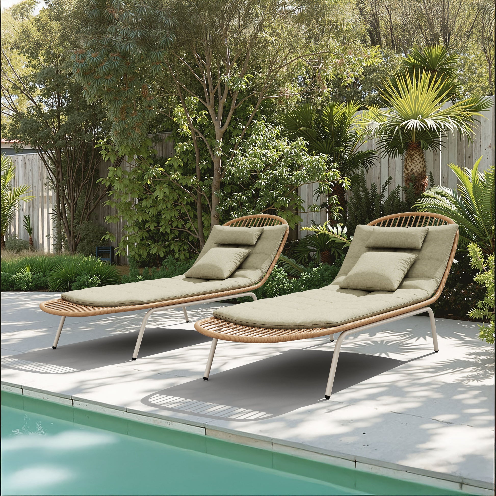 Skim Multicolor Outdoor Chaise Lounge - Ornate Home