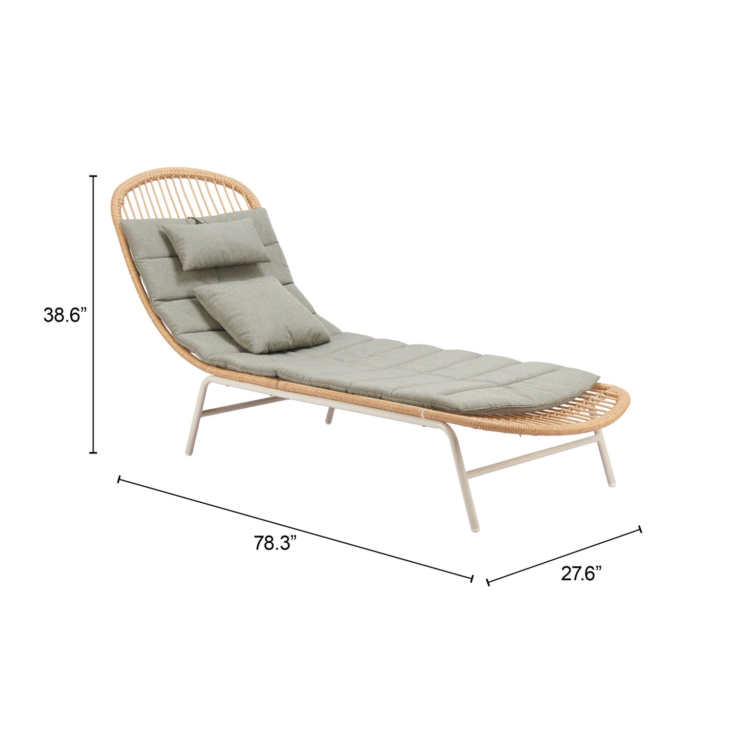 Skim Multicolor Outdoor Chaise Lounge - Ornate Home