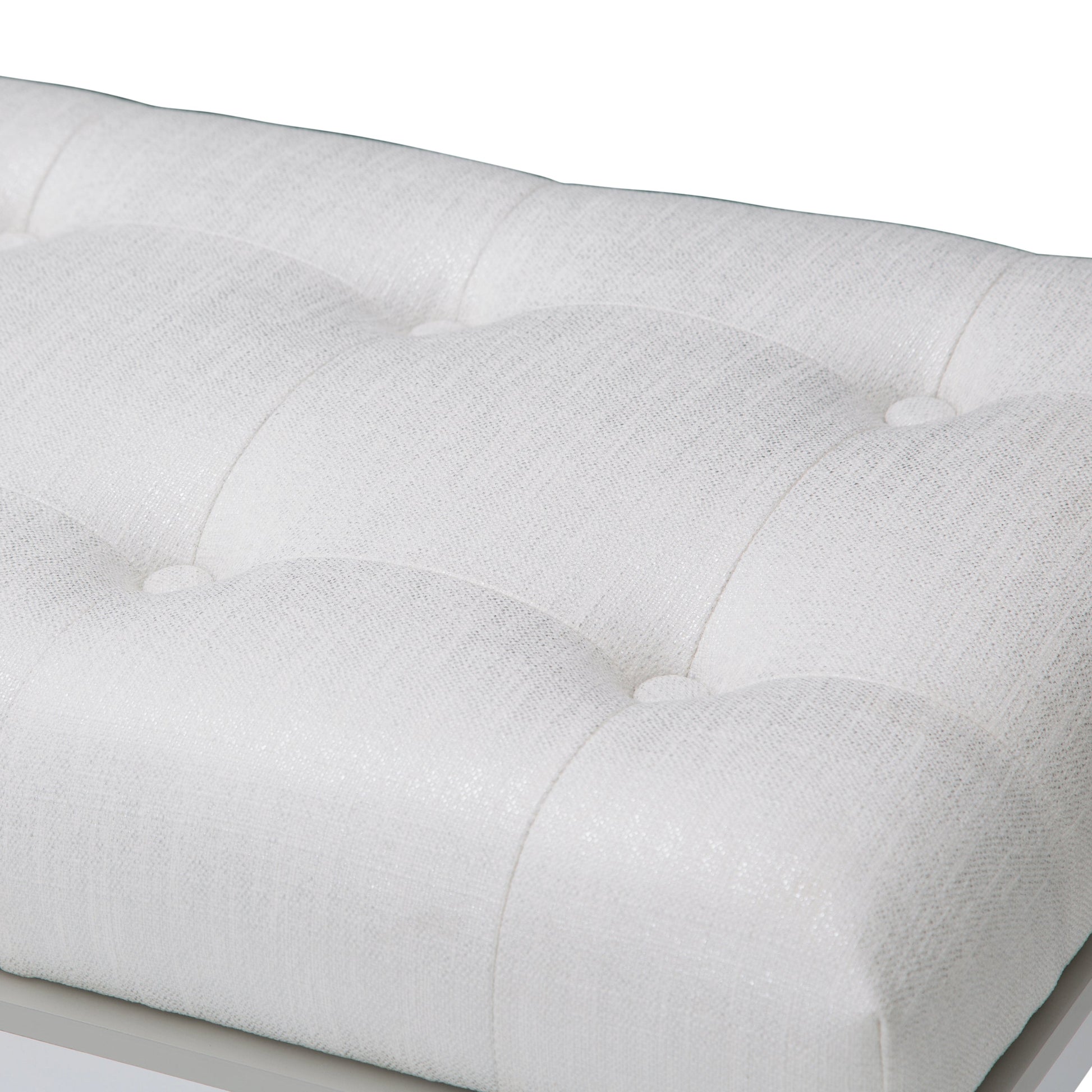 Sky Tower Cloud White/Ice Bedside Bench - Ornate Home
