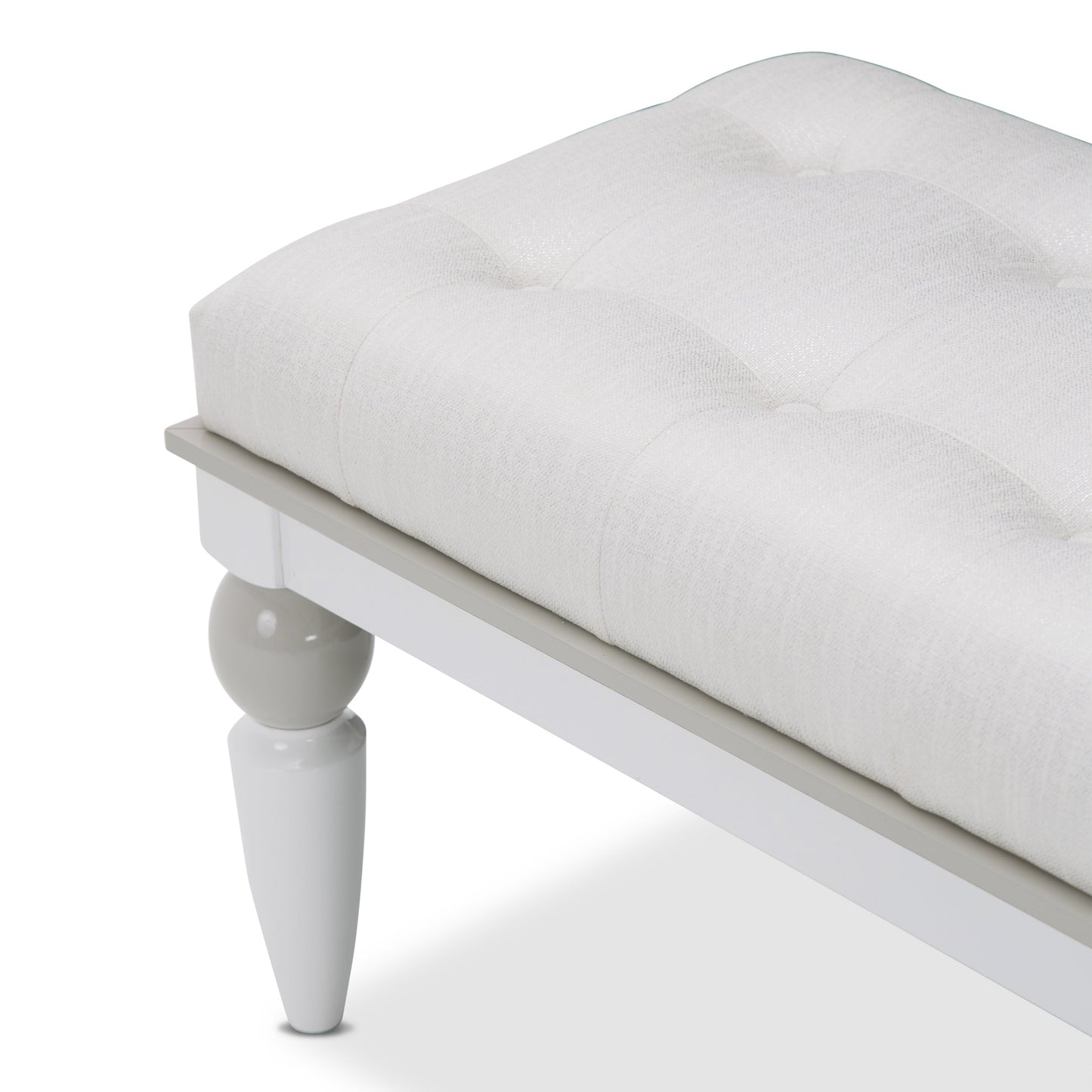 Sky Tower Cloud White/Ice Bedside Bench - Ornate Home