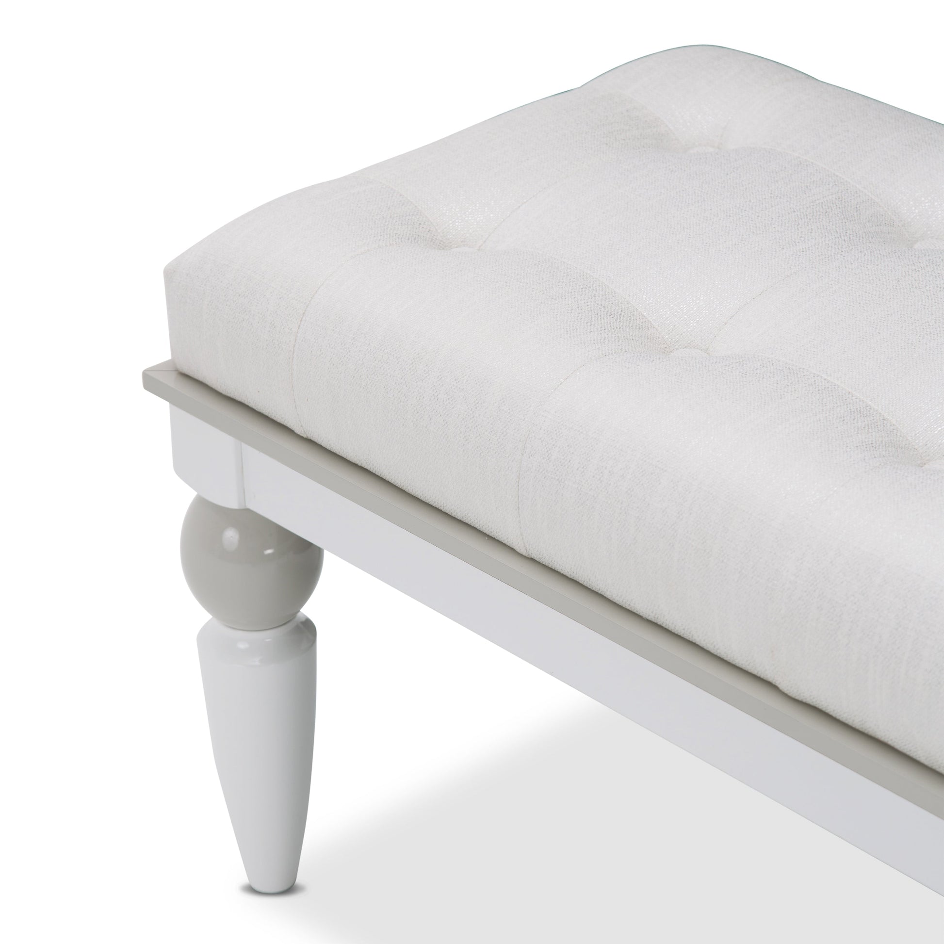 Sky Tower Cloud White/Ice Bedside Bench - Ornate Home
