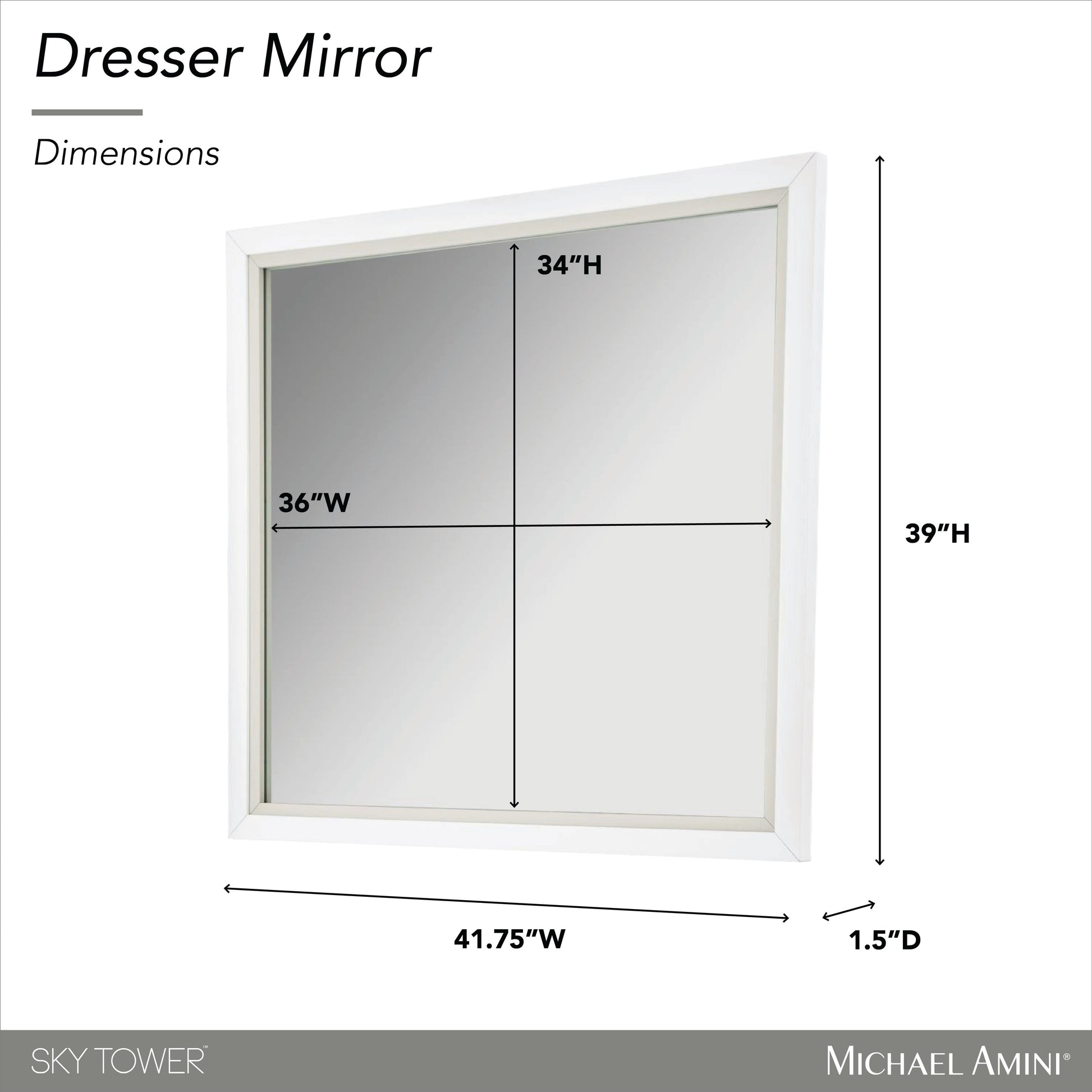 Sky Tower Cloud White Wall Mirror - Ornate Home