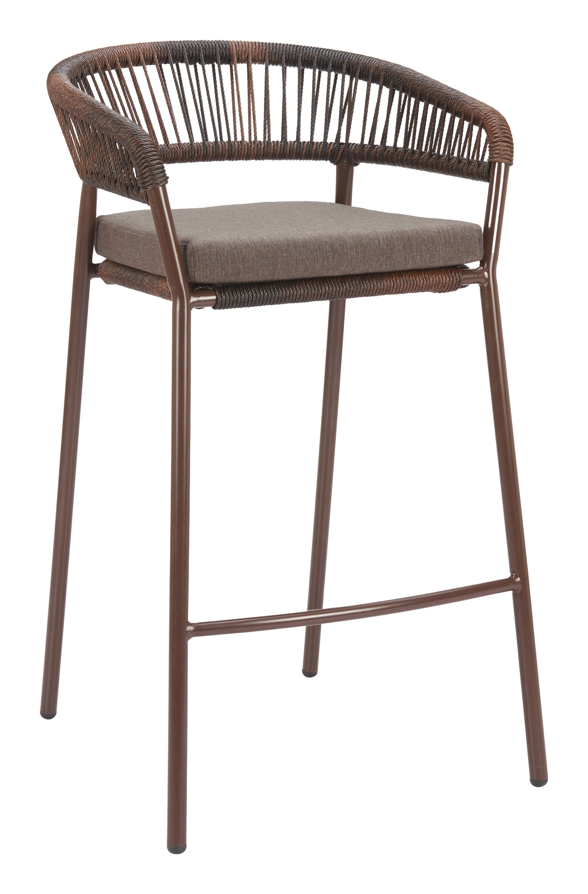 Skye Brown Outdoor Barstool (Set of 2) - Ornate Home