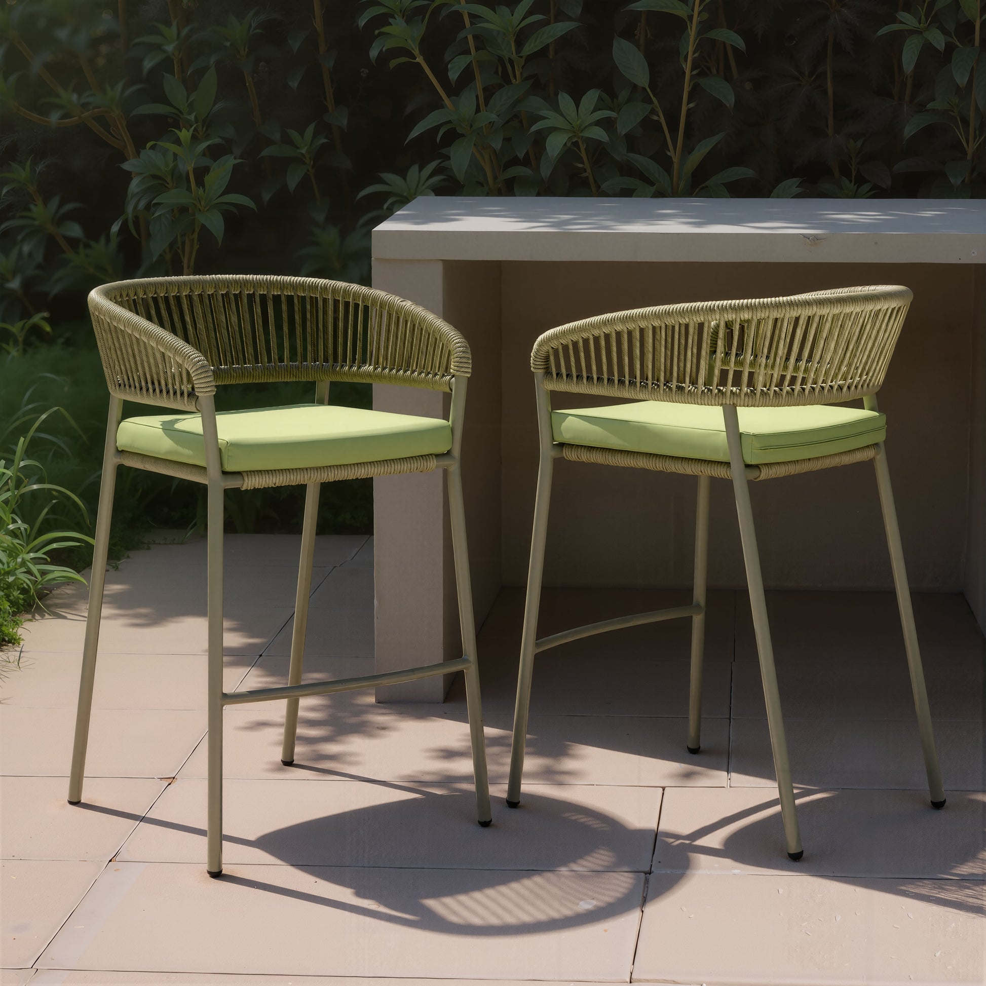 Skye Green Outdoor Barstool (Set of 2) - Ornate Home