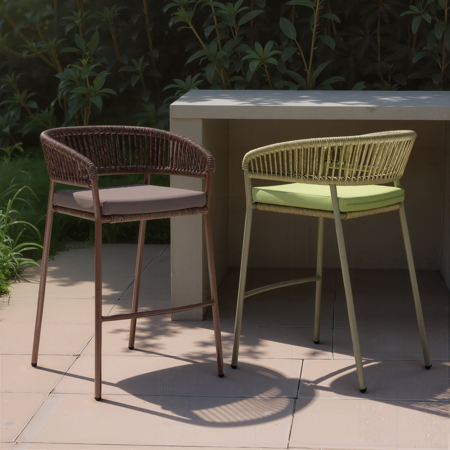 Skye Green Outdoor Barstool (Set of 2) - Ornate Home