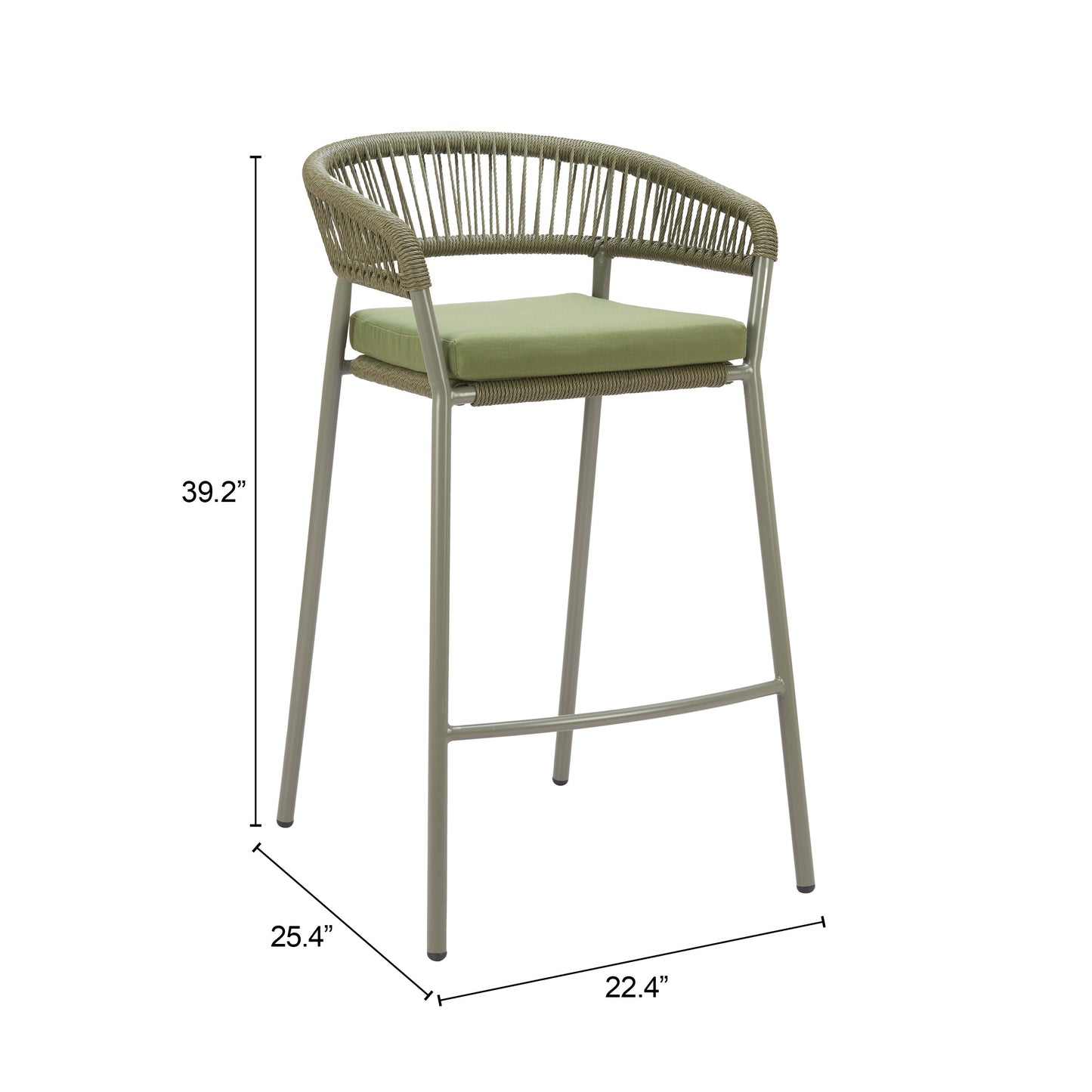 Skye Green Outdoor Barstool (Set of 2) - Ornate Home