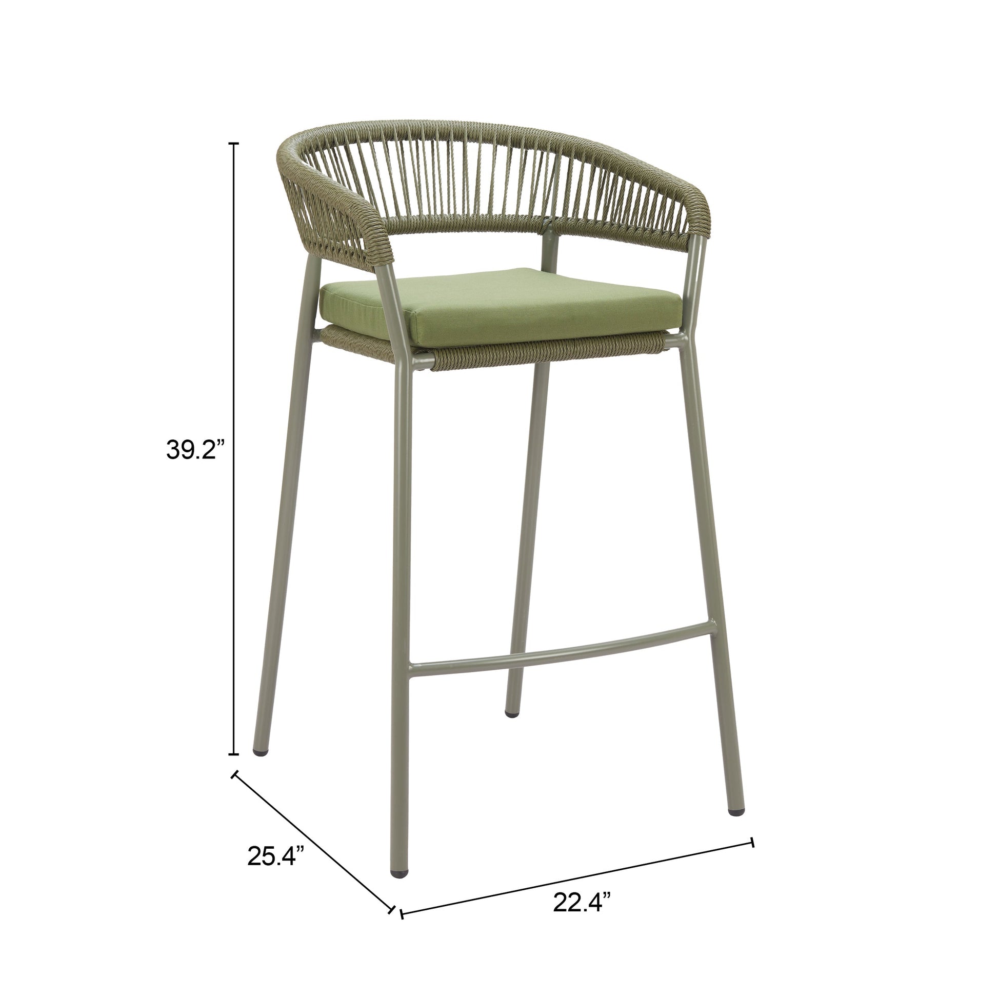 Skye Green Outdoor Barstool (Set of 2) - Ornate Home