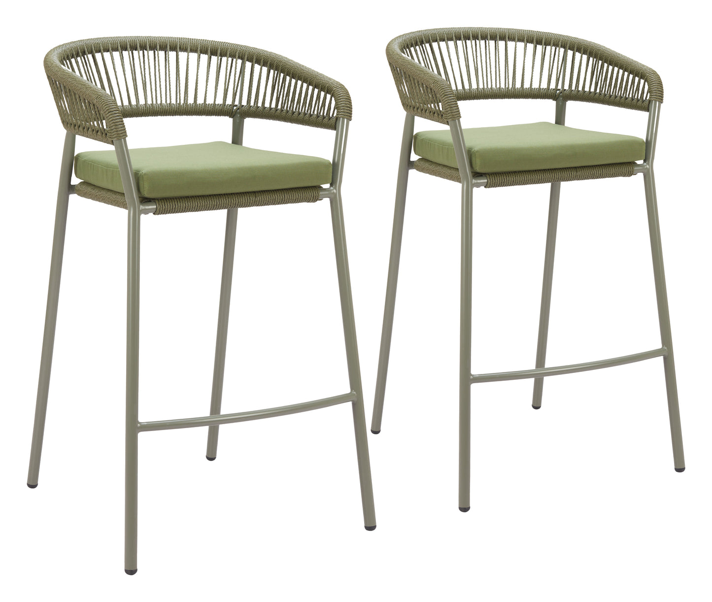 Skye Green Outdoor Barstool (Set of 2) - Ornate Home