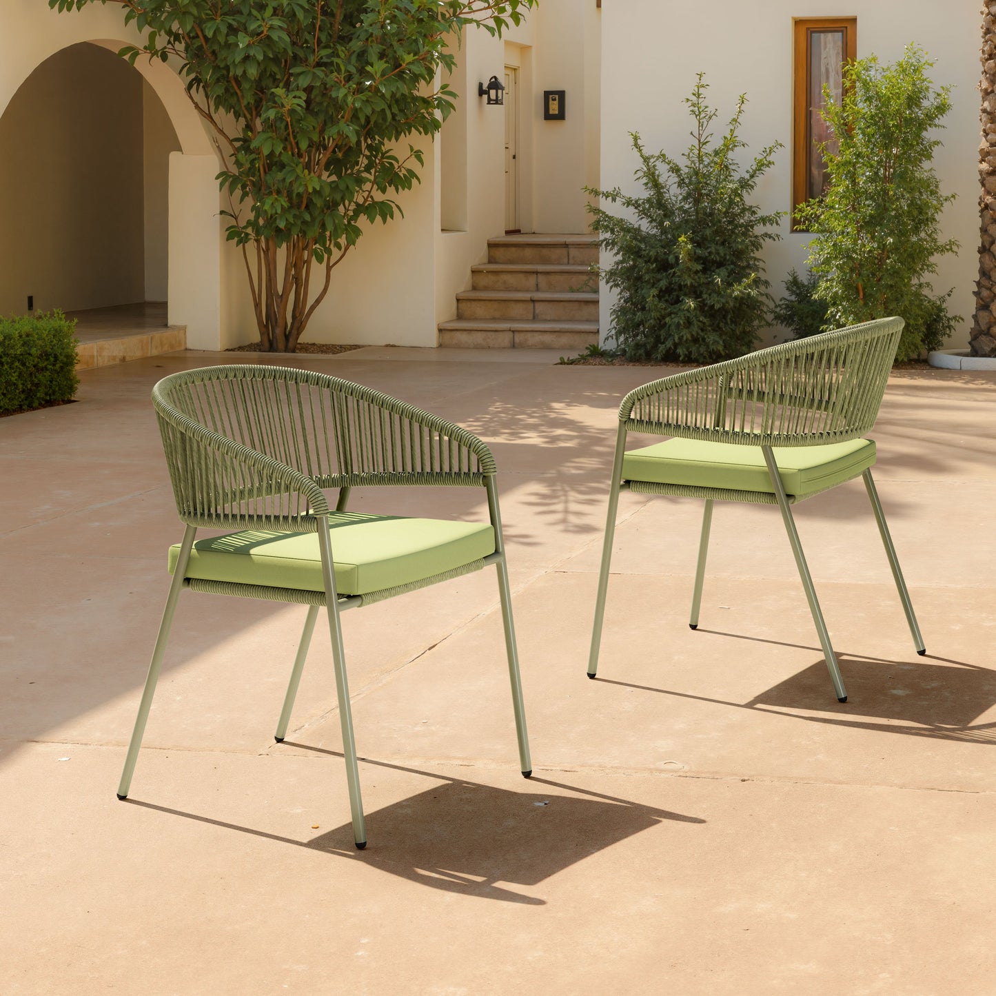 Skye Green Outdoor Dining Chair (Set of 2) - Ornate Home