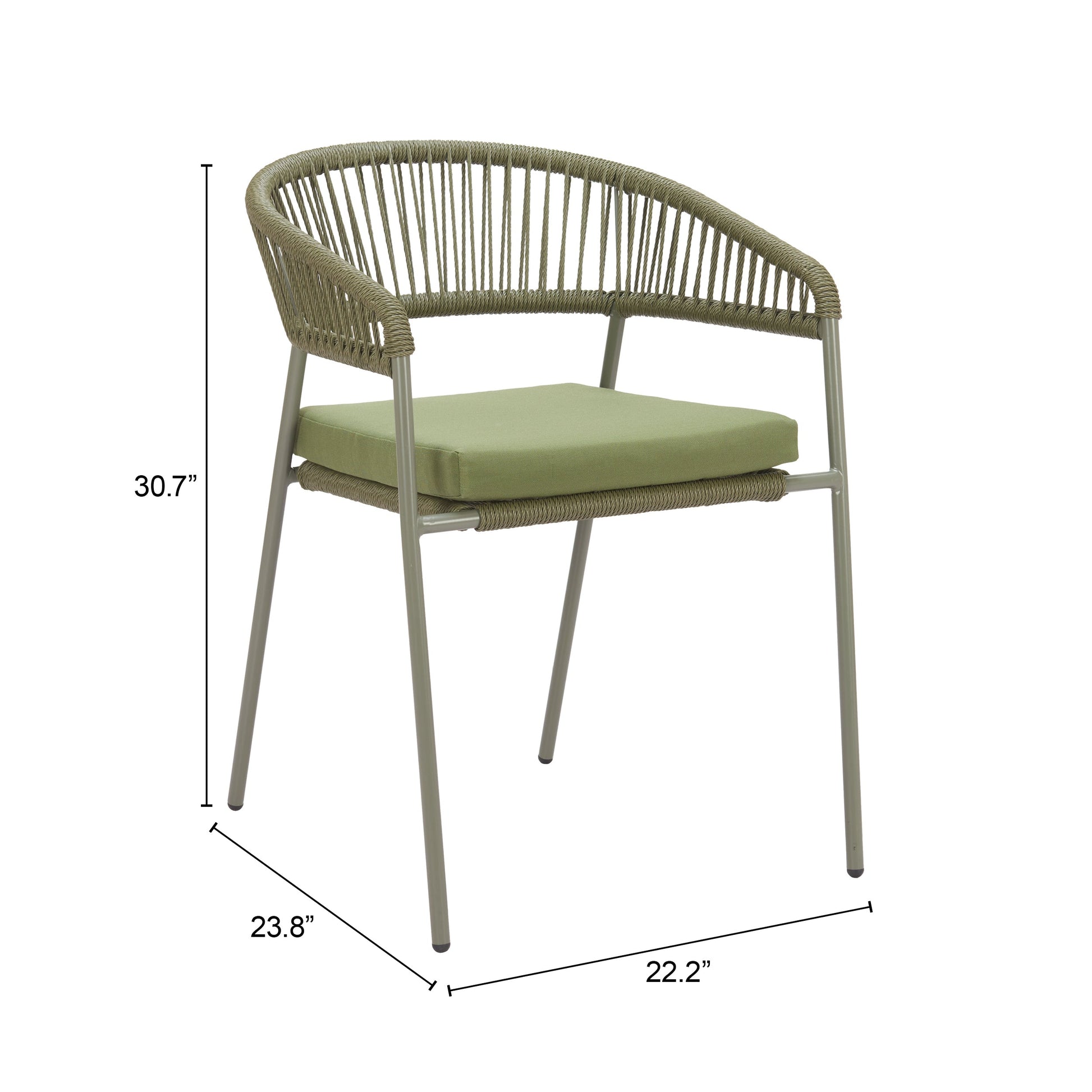 Skye Green Outdoor Dining Chair (Set of 2) - Ornate Home