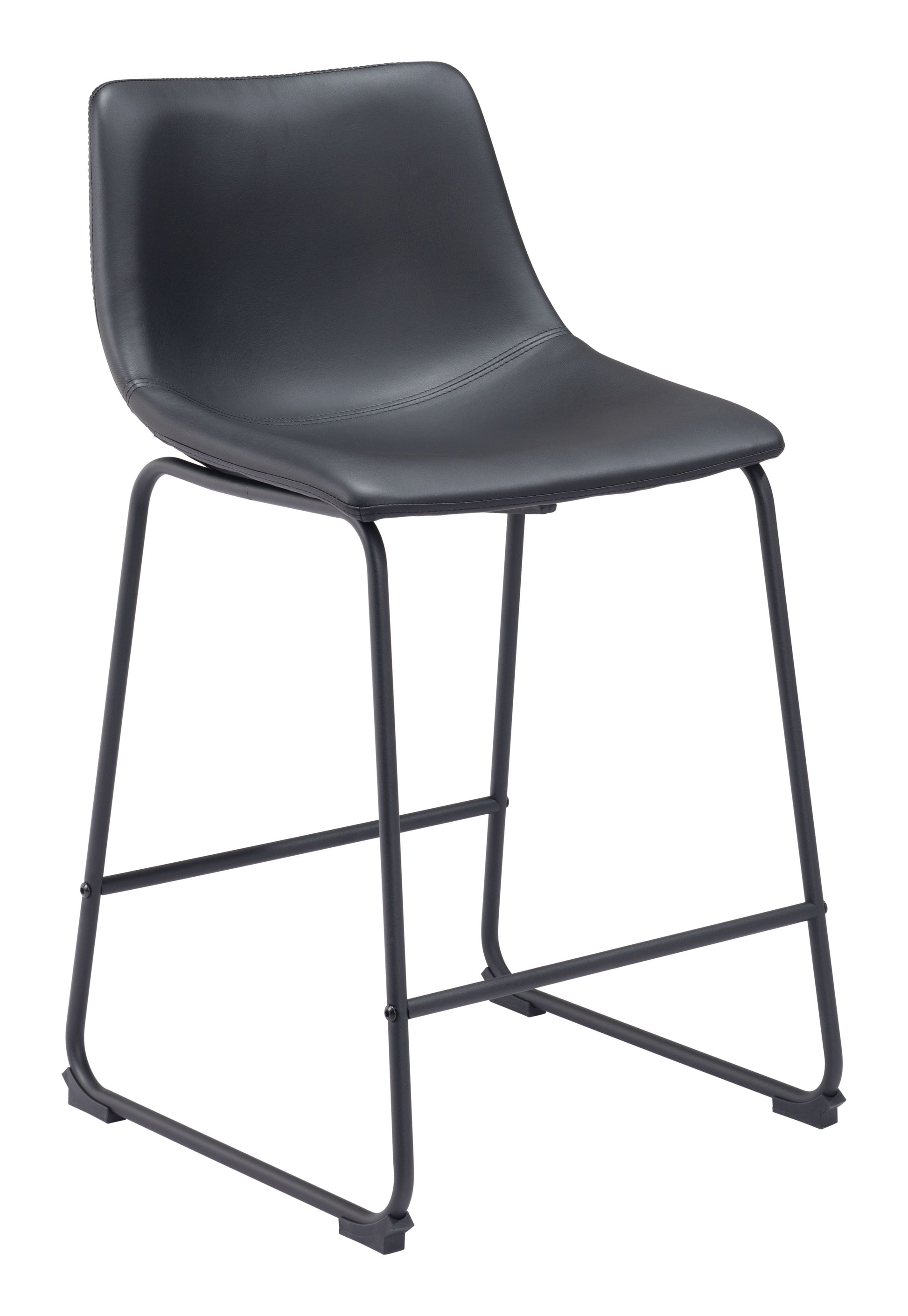 Smart Black Counter Stool (Set of 2) - Ornate Home