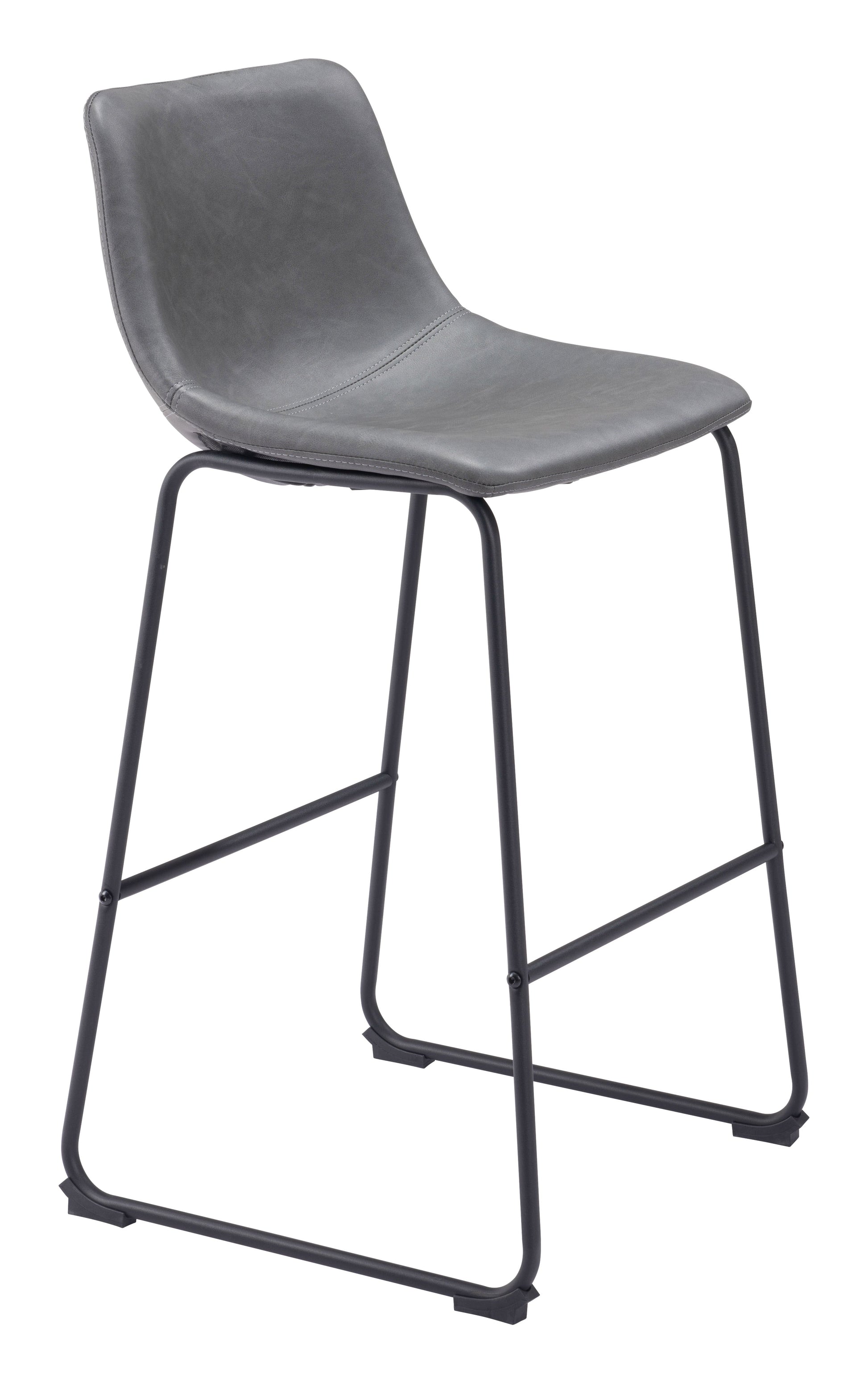 Smart Charcoal Barstool (Set of 2) - Ornate Home