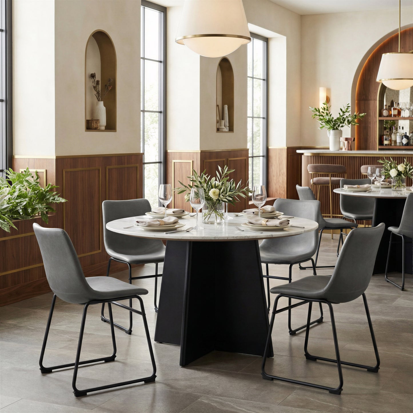 Smart Charcoal Dining Chair (Set of 2) - Ornate Home