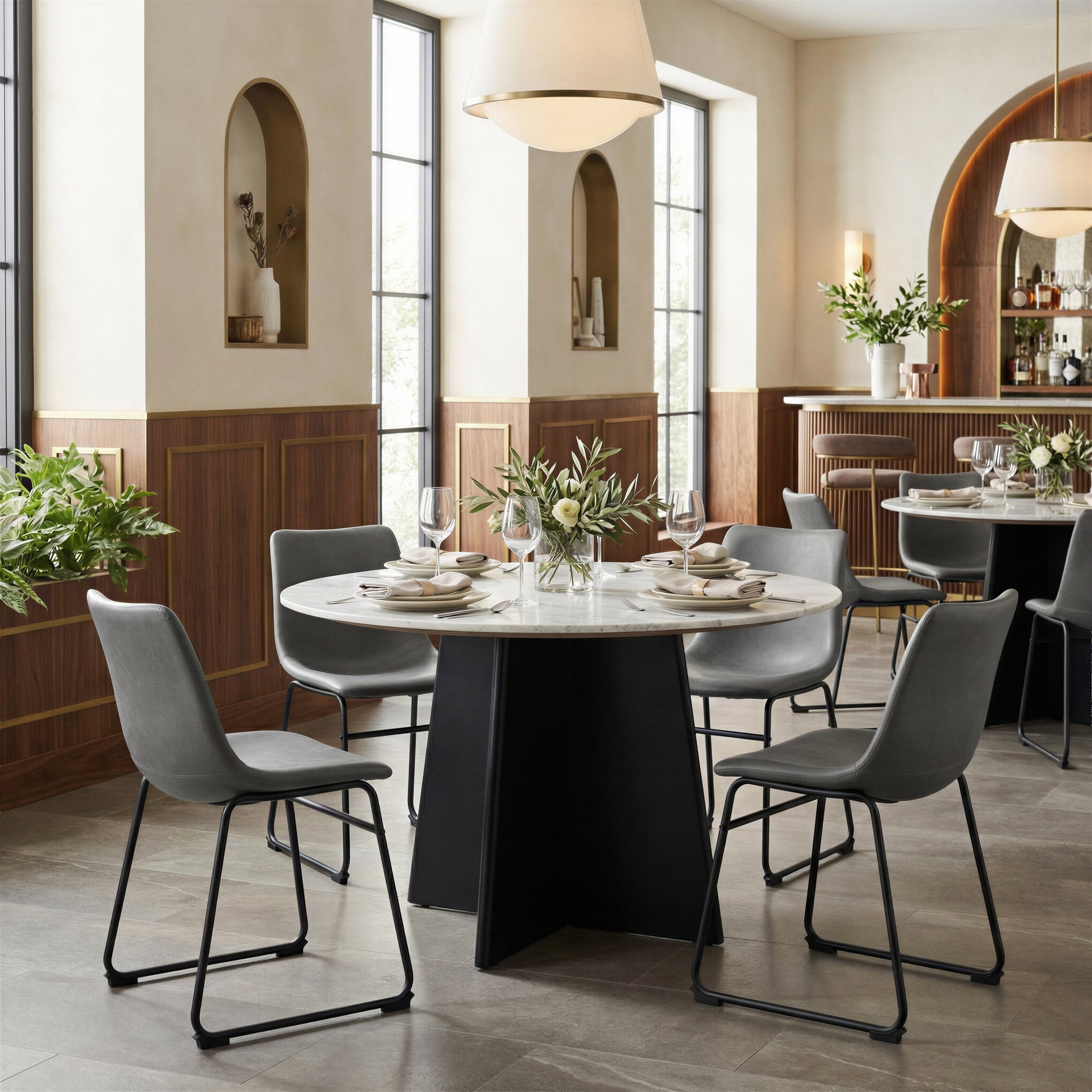 Smart Charcoal Dining Chair (Set of 2) - Ornate Home