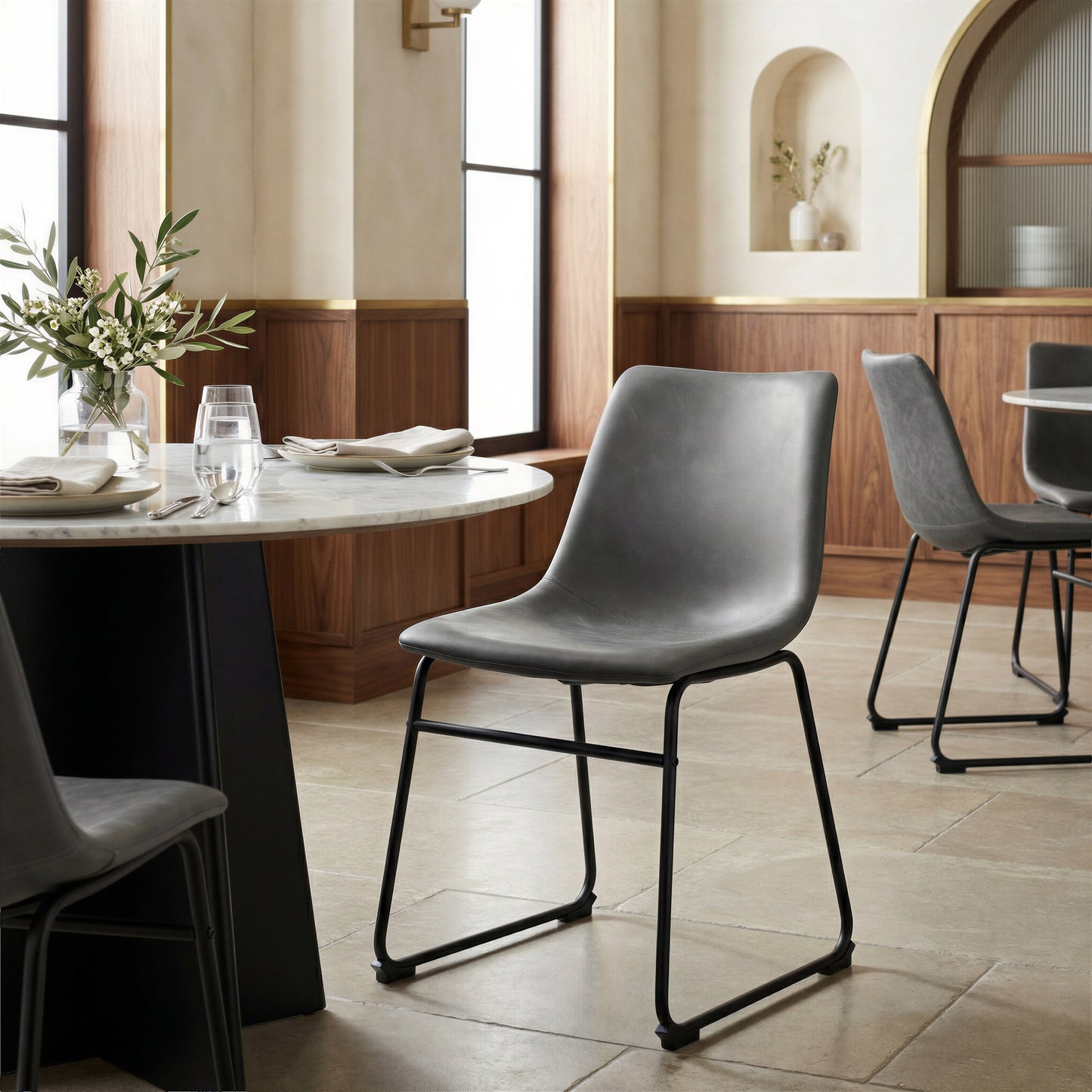 Smart Charcoal Dining Chair (Set of 2) - Ornate Home