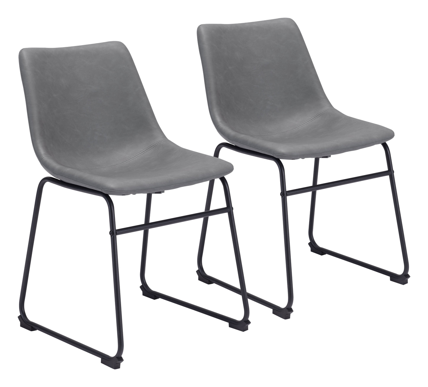 Smart Charcoal Dining Chair (Set of 2) - Ornate Home