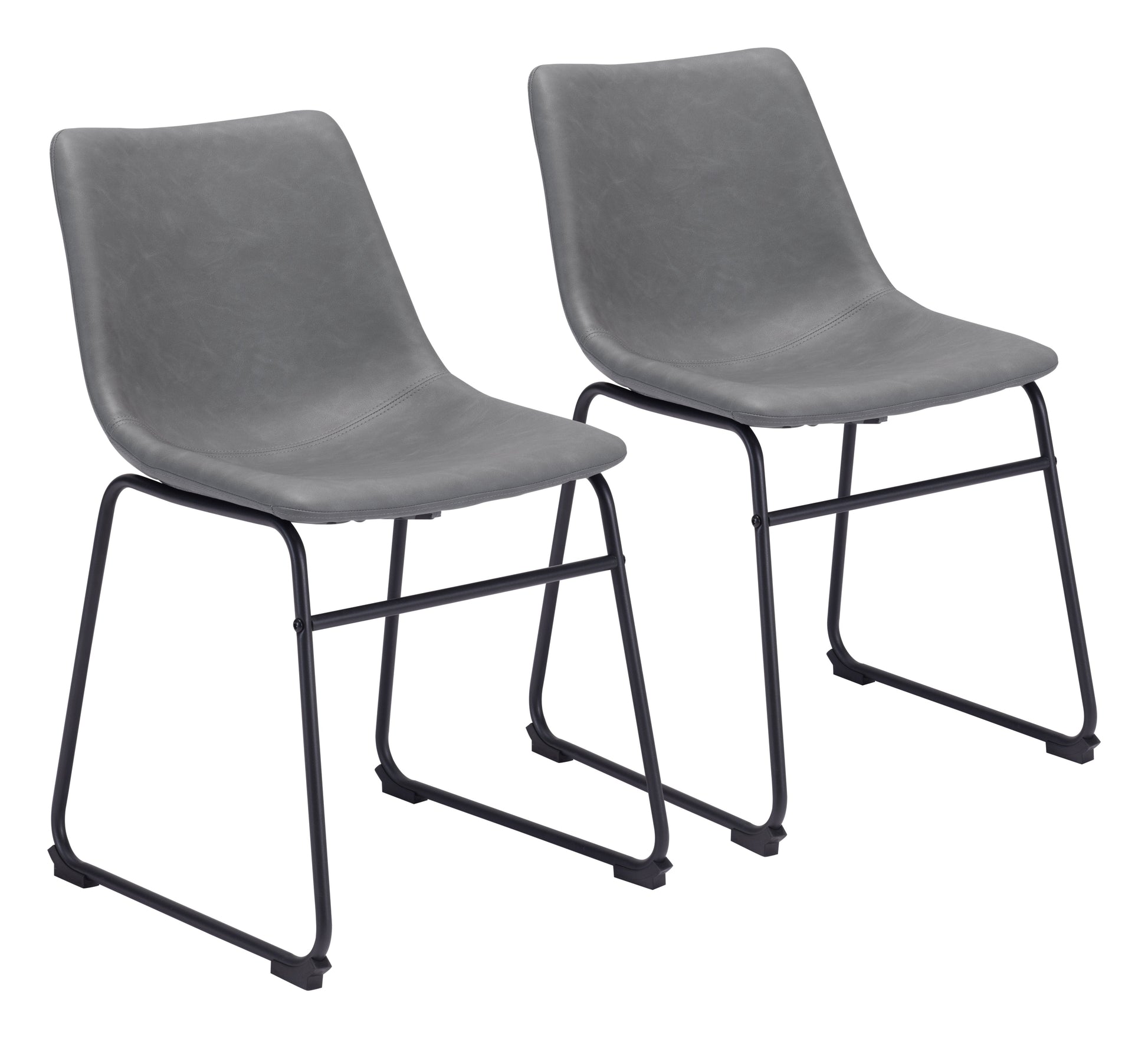 Smart Charcoal Dining Chair (Set of 2) - Ornate Home