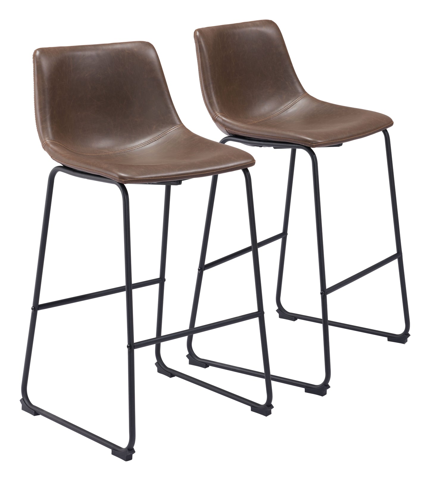 Smart Vintage Espresso Barstool (Set of 2) - Ornate Home