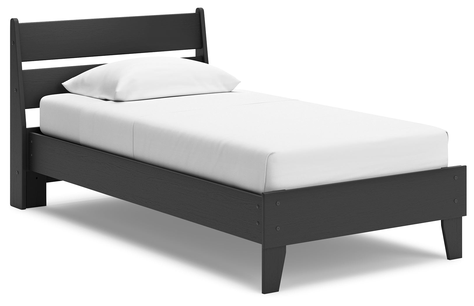 Socalle Black Twin Panel Platform Bed and Dresser- Viva Furn