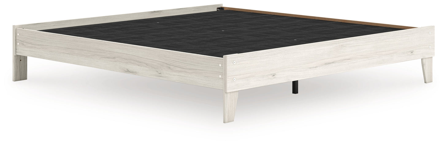 Socalle Light Natural King Platform Bed- Viva Furn