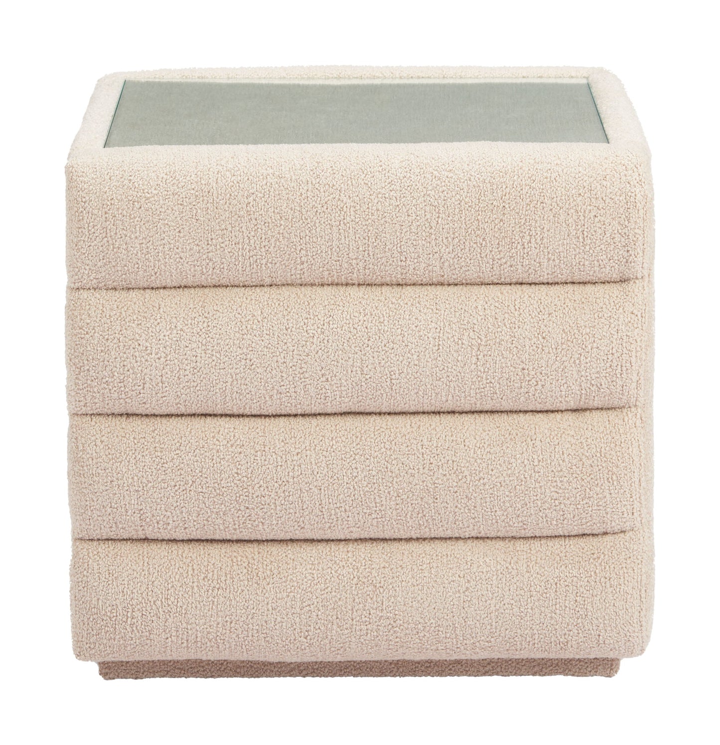 Soffice Beige Nightstand - Ornate Home