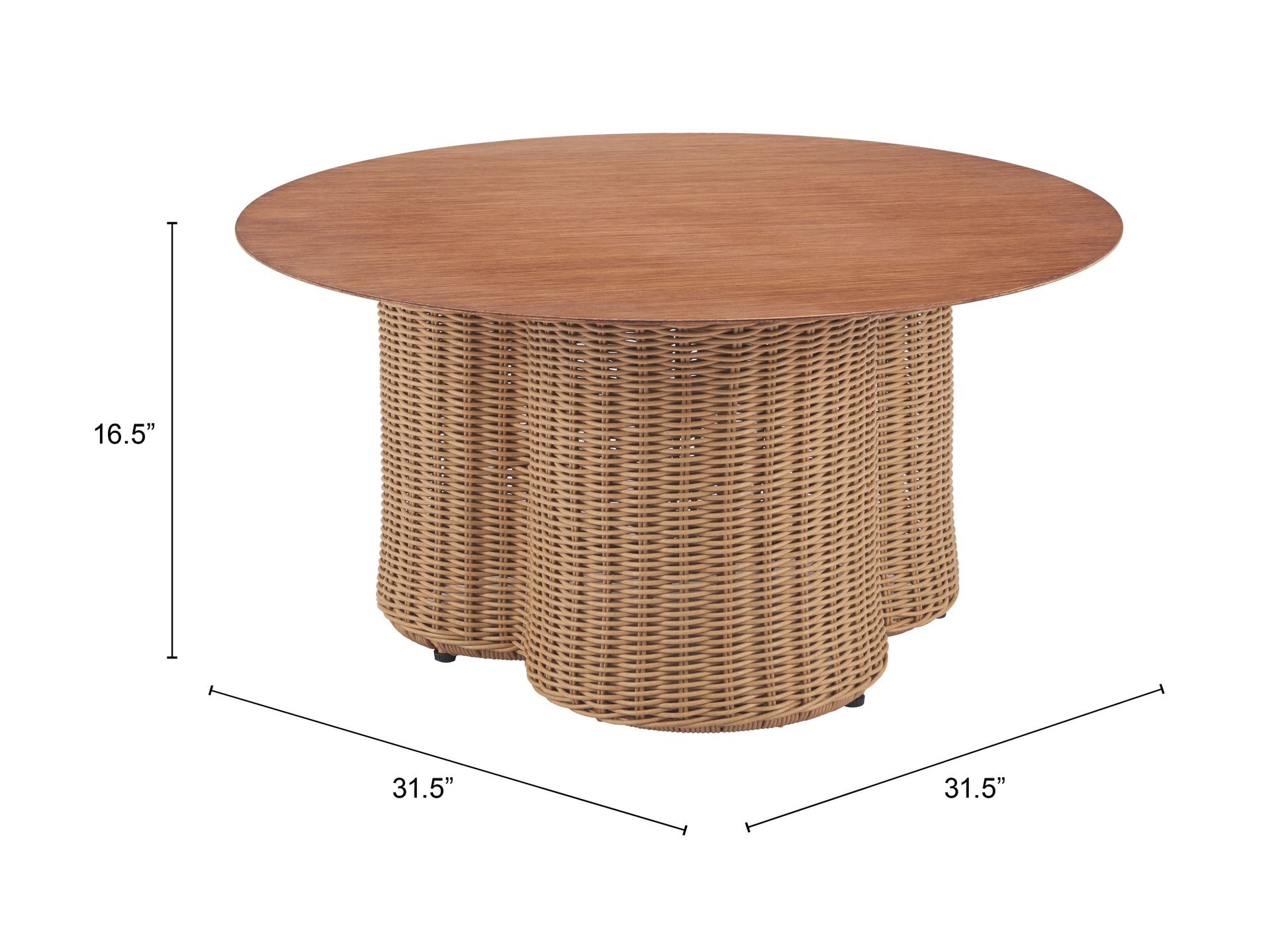 Soka Natural Outdoor Coffee Table - Ornate Home