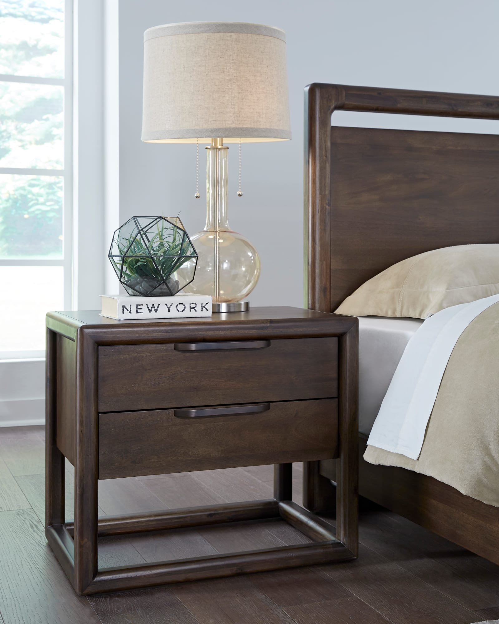 Sol Brown Spice Two Drawer USB - Ornate Home