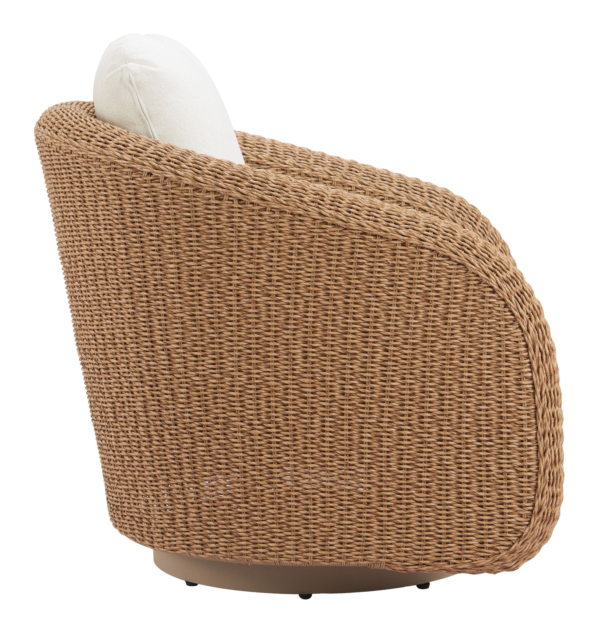 Solara Ivory Outdoor Swivel Chair - Ornate Home