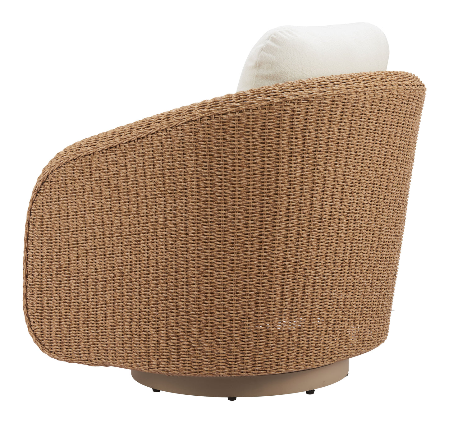Solara Ivory Outdoor Swivel Chair - Ornate Home
