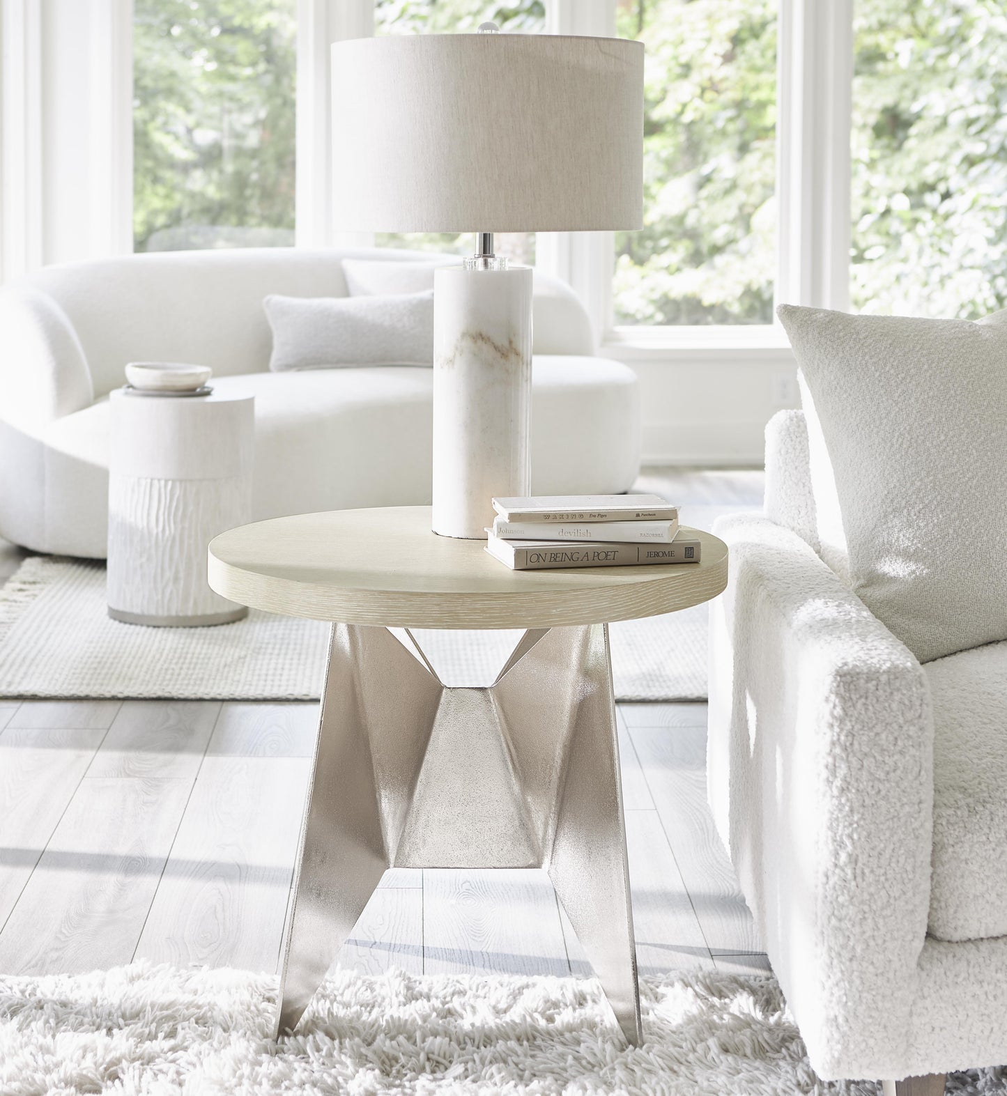 Solaria Raund Dune Side Table - Ornate Home