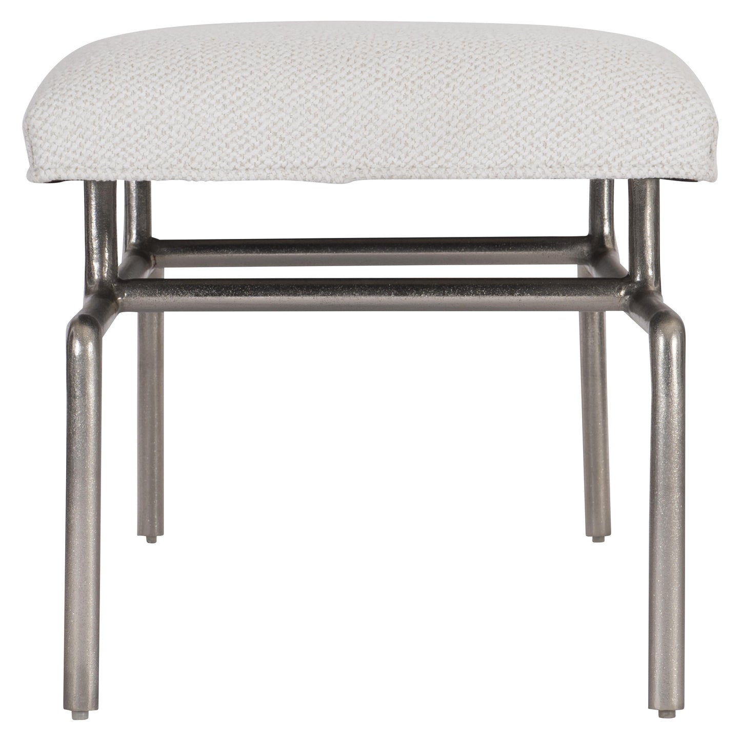 Solaria Shiny Nickel/White/Cream Bench - Ornate Home