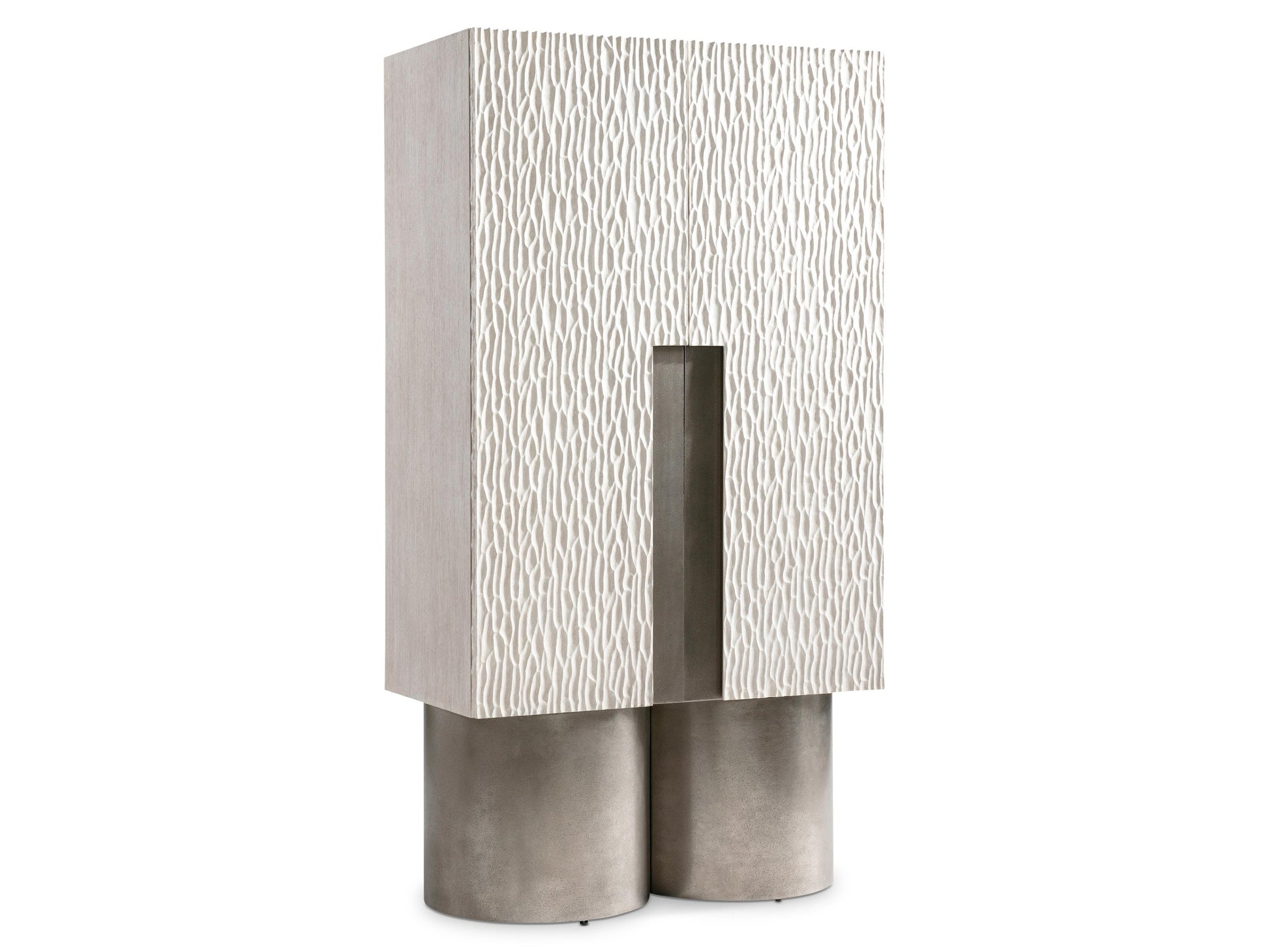 Solaria Weathered Bone Bar Cabinet - Ornate Home