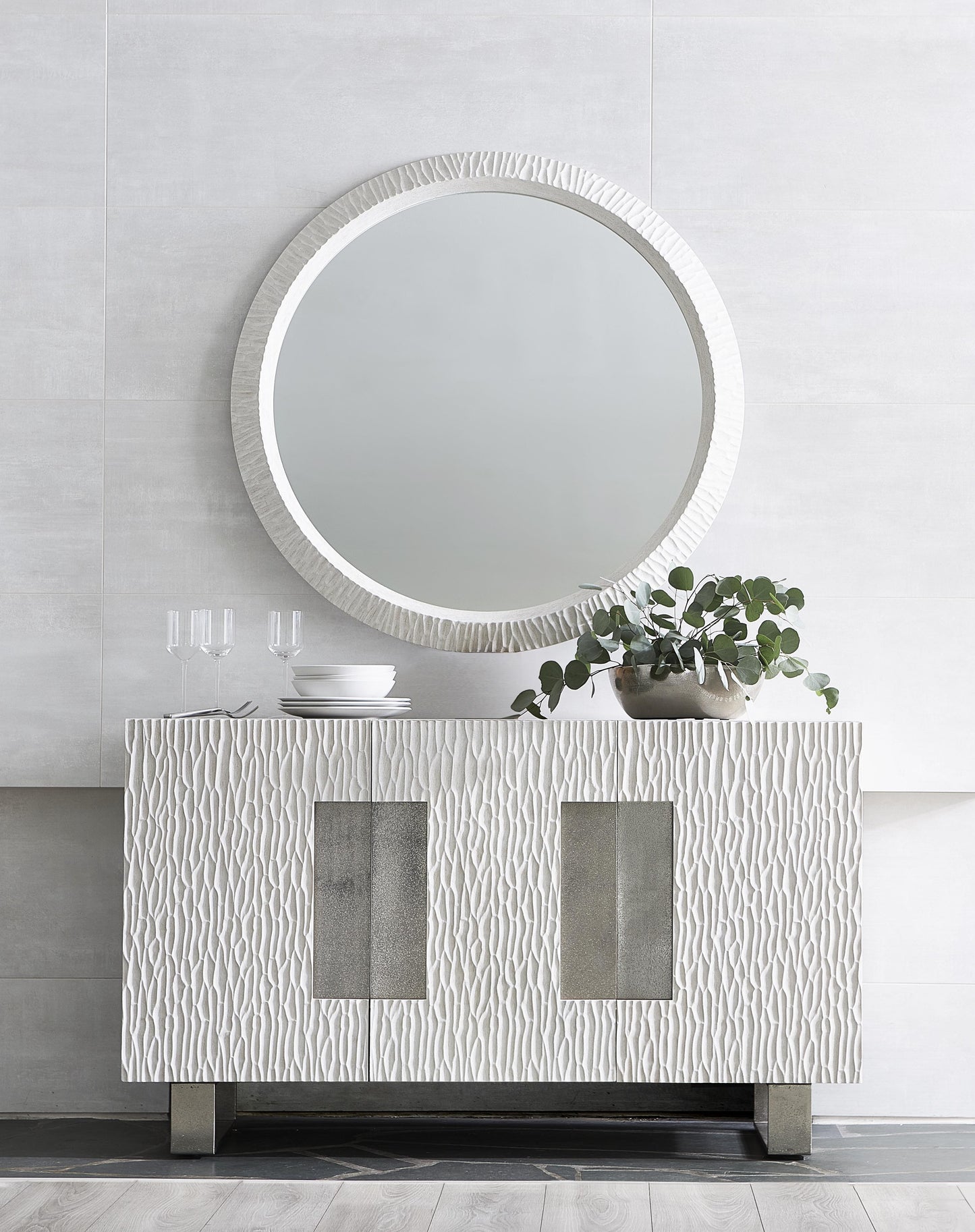Solaria Weathered Bone Mirror - Ornate Home