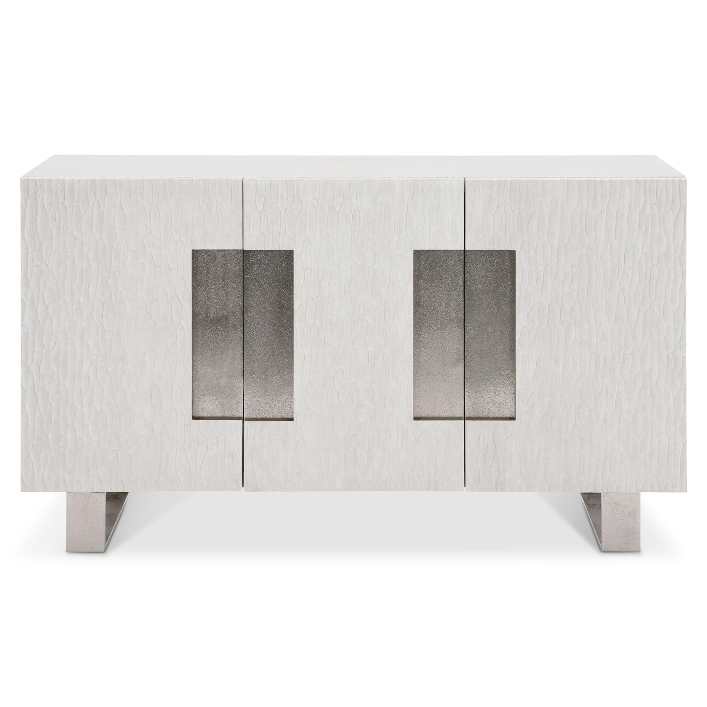 Solaria Weathered Bone/Shiny Nickel Buffet - Ornate Home