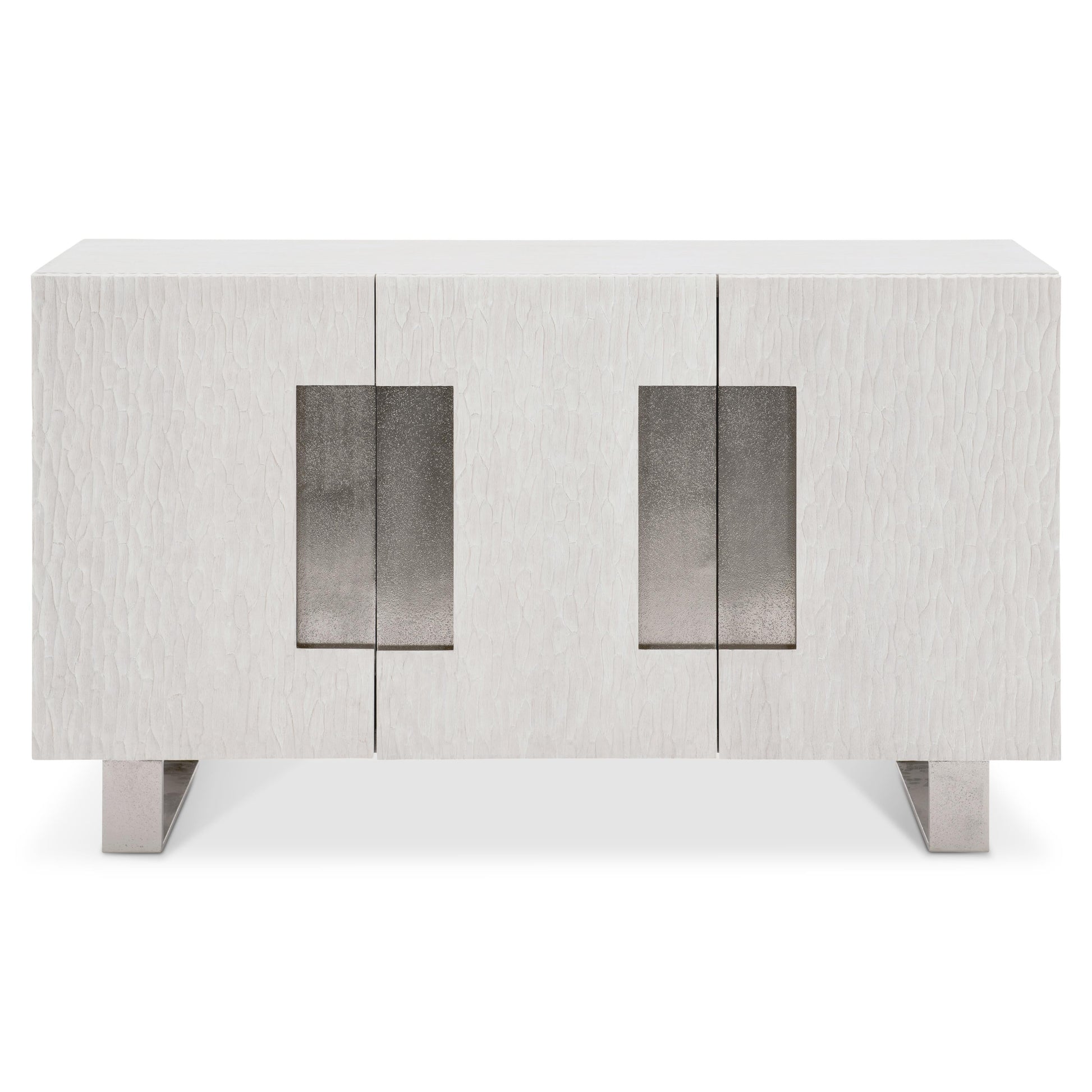 Solaria Weathered Bone/Shiny Nickel Buffet - Ornate Home