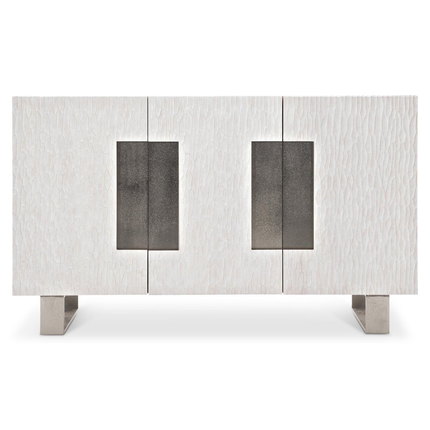 Solaria Weathered Bone/Shiny Nickel Buffet - Ornate Home