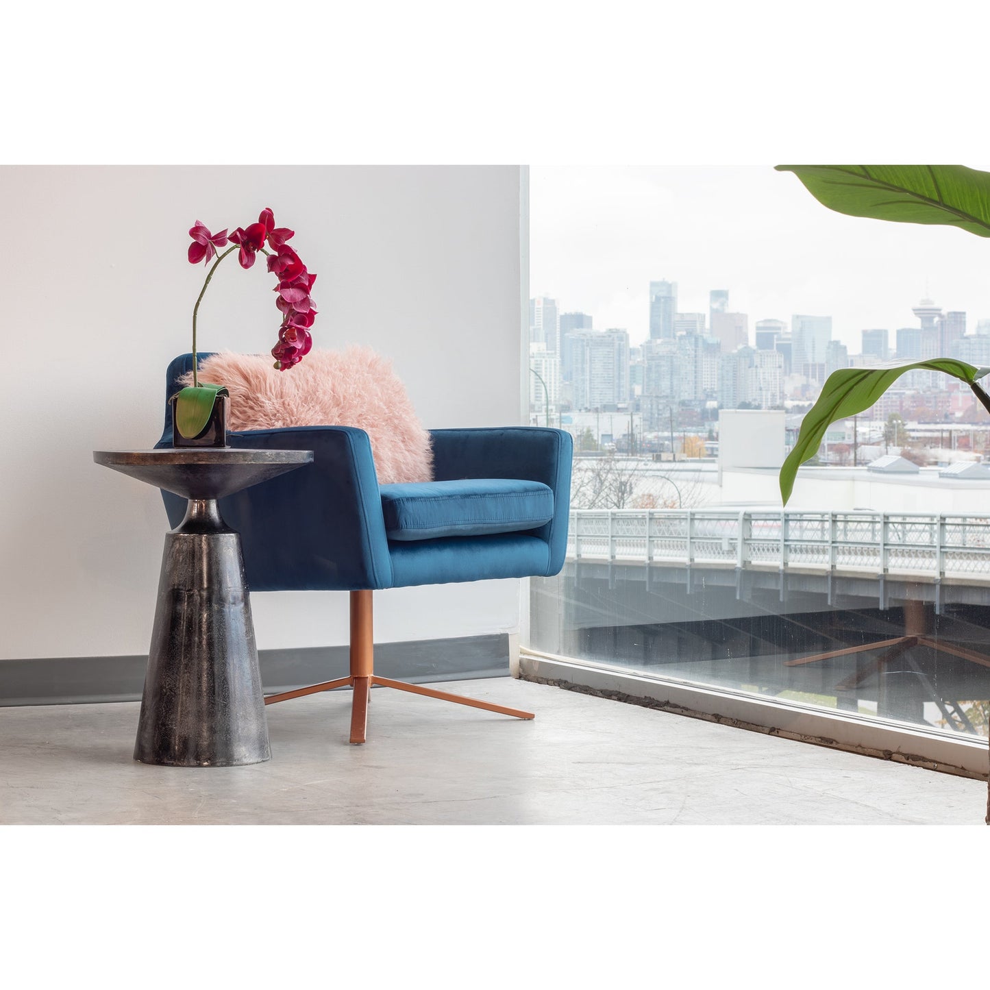 Sonja Charcoal Grey Accent Table - Ornate Home