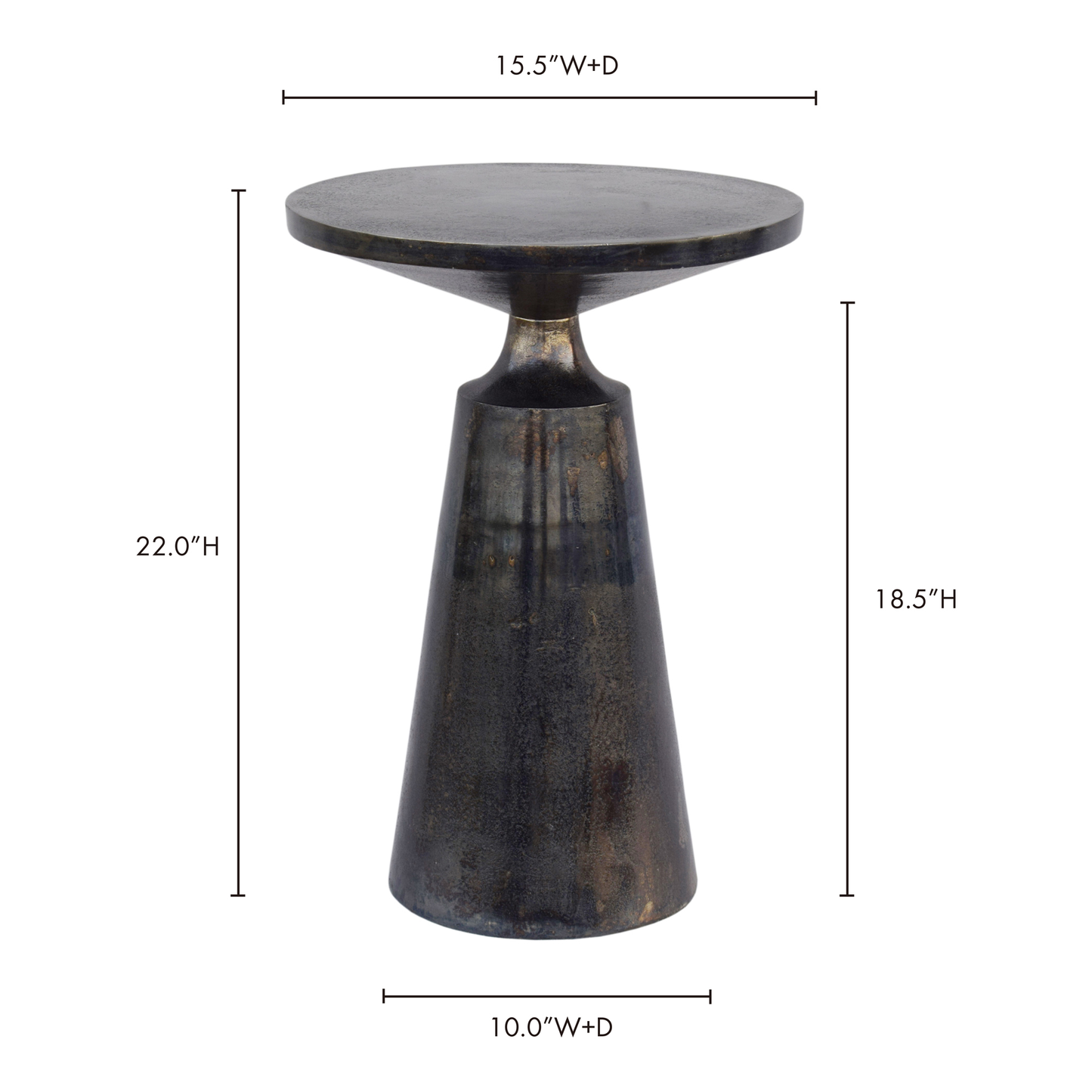 Sonja Charcoal Grey Accent Table - Ornate Home