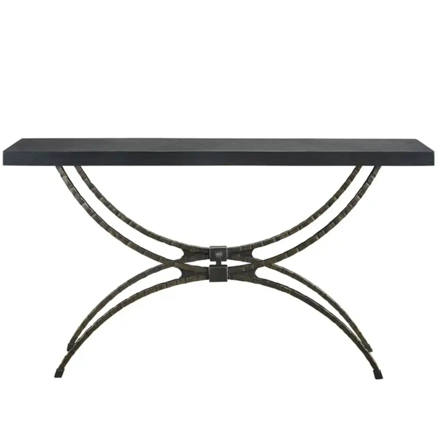 Spatial Aged Bronze/Gold Console Table - Ornate Home