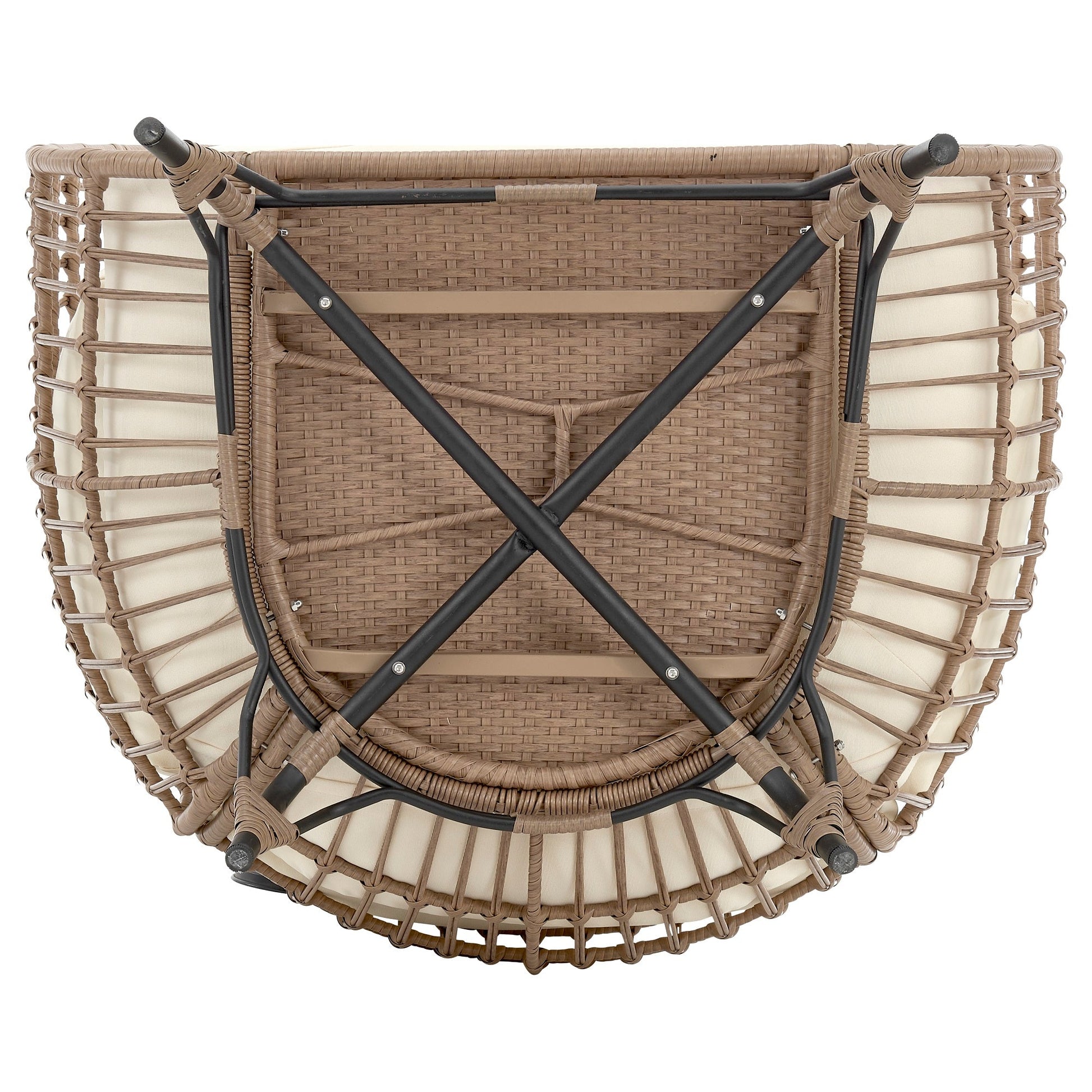 Spezia Patio Freestanding Egg Chair with Cream Cushions - Ornate Home