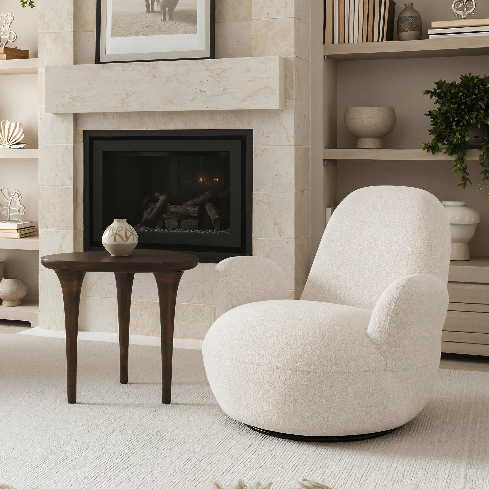 Spiker Walnut Side Table - Ornate Home